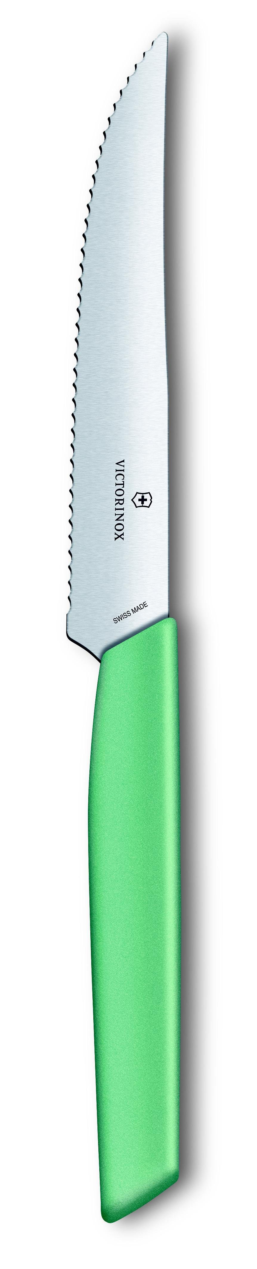 Swiss 12cm, Modern Taschenmesser Victorinox Steakmesser, mint Wellenschliff,