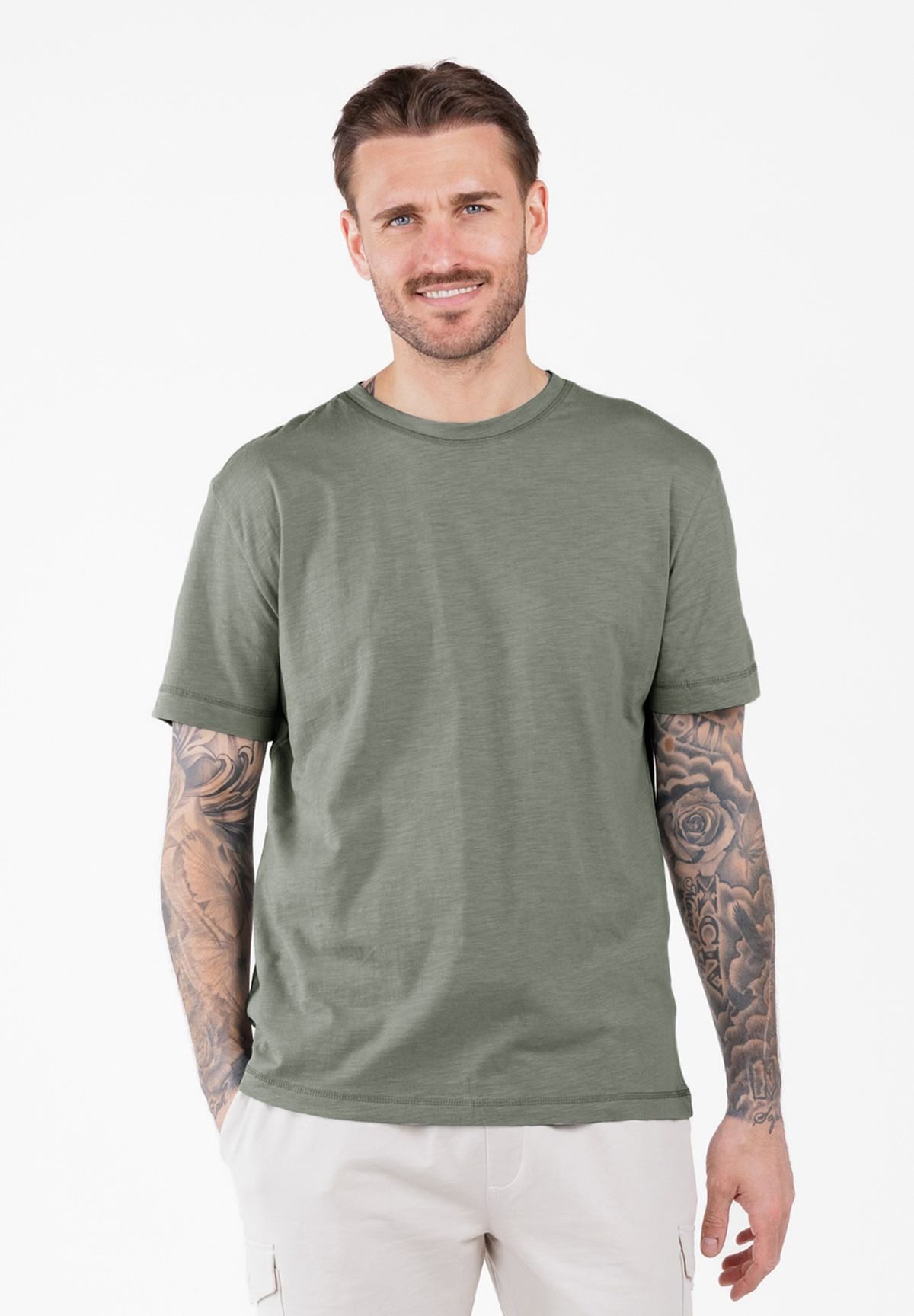 Key Largo T-Shirt MT KLSALT round-loose uni Basic dezenter oversize Look MT00600 Rundhalsauschnitt unifarben kurzarm slim fit