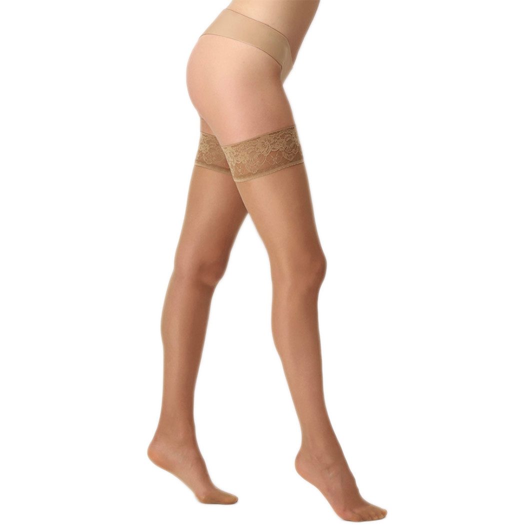 Oroblú Halterlose Strümpfe SOIREE (Packung, 1-Paar, 1 Paar) mit dezentem Glanz