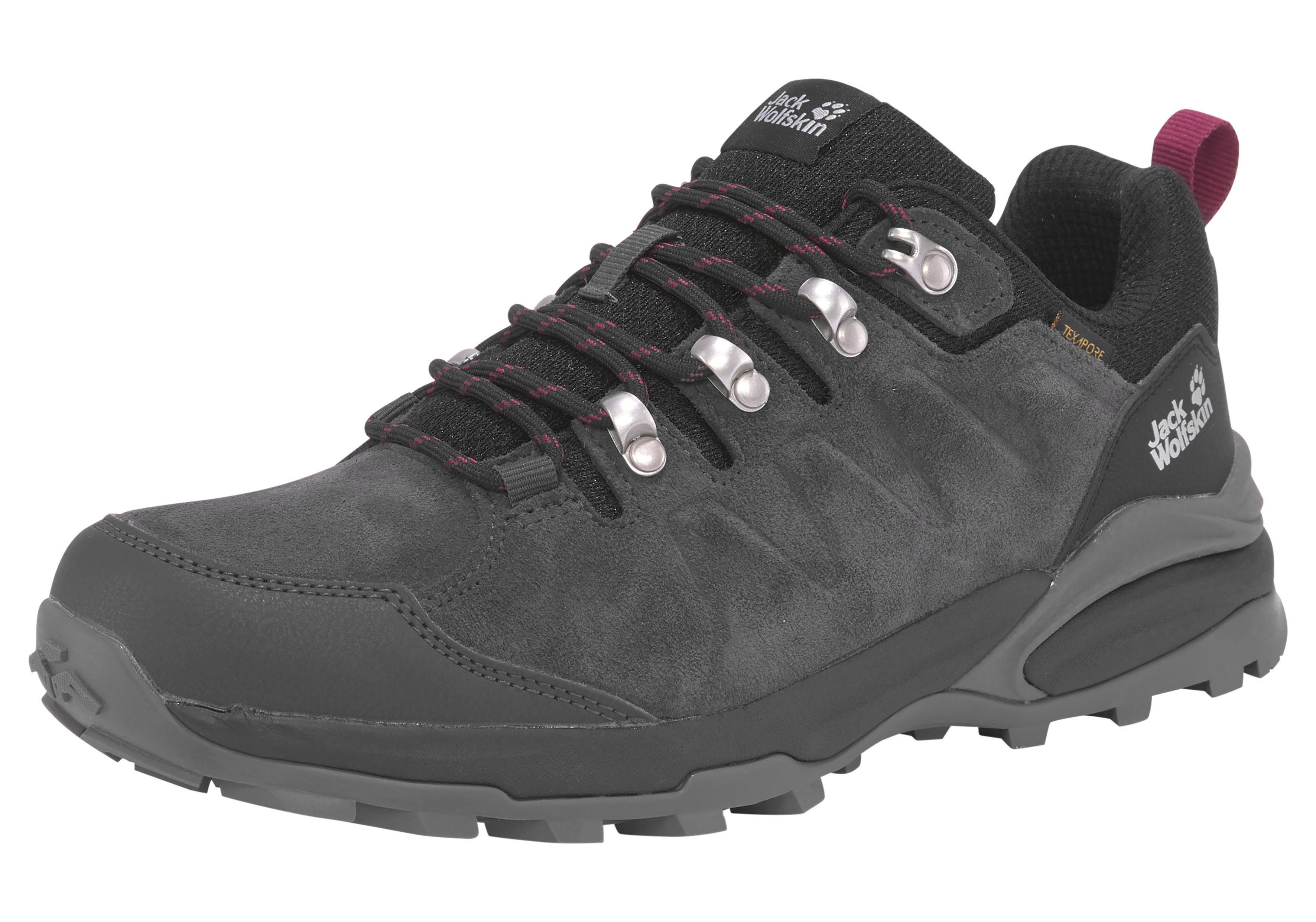 Bild von Jack Wolfskin REFUGIO TEXAPORE LOW W Wanderschuh Wasserdicht, schwarz, 40,5 EU