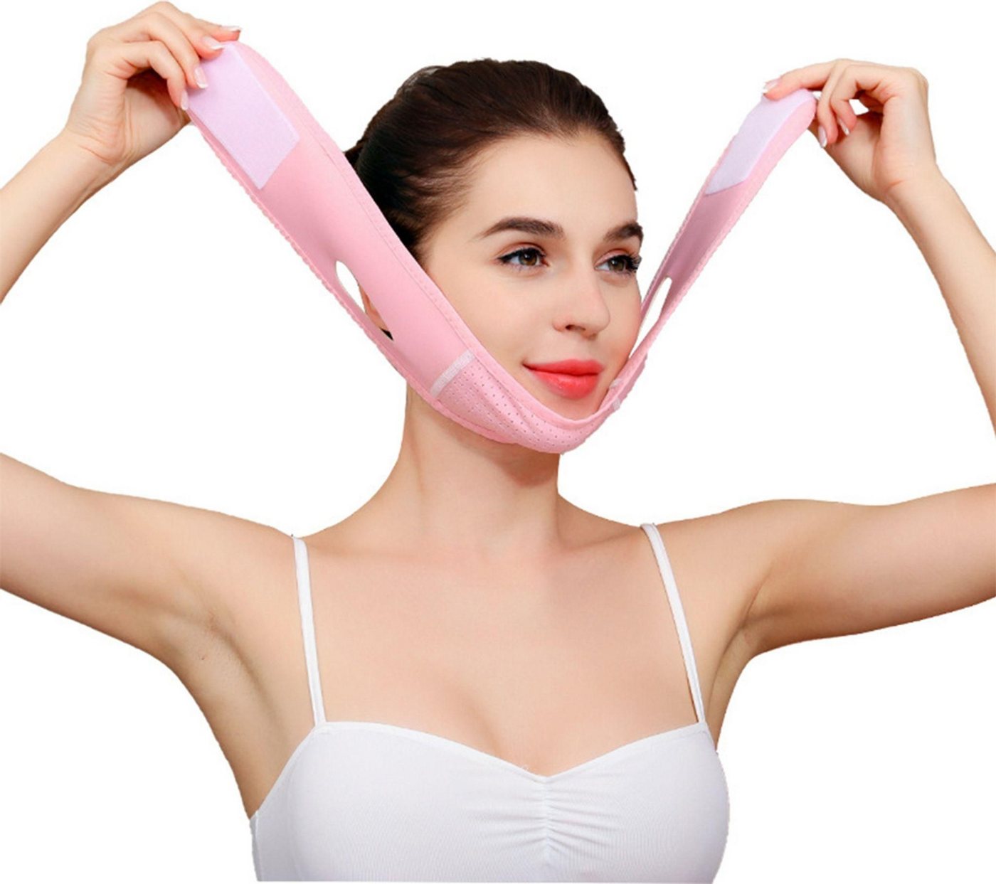 FELIXLEO Gesichtsmassagegerät Doppelschicht Kinnmaske Bandage gegen Doppelkinn Gesichtsmaske