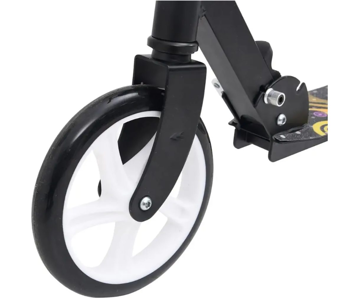 mit DOTMALL Fahrradpedale verstellbarem Lenker, Gelb 2-Rad-Kinderroller