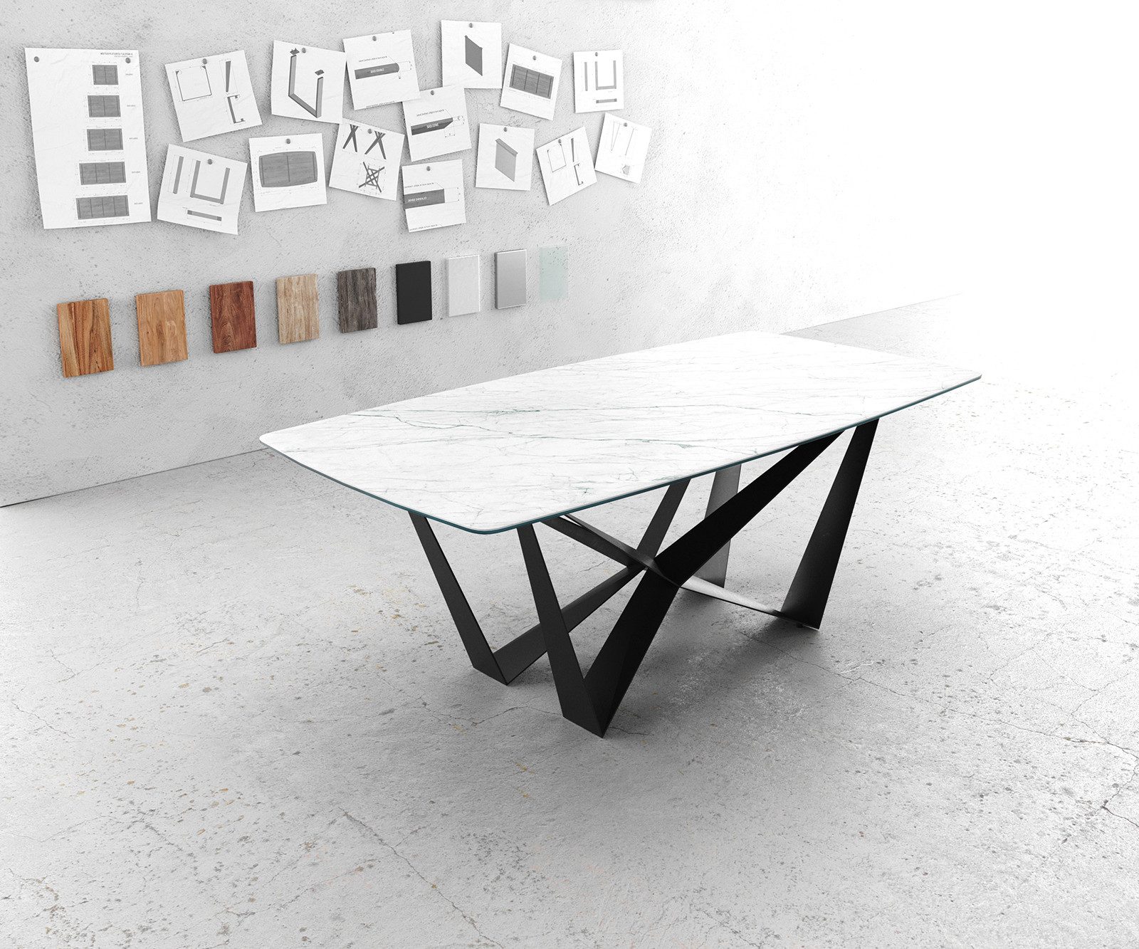 DELIFE Esstisch Edge, Bootsform Keramik Laminam®Statuarietto günstig online kaufen