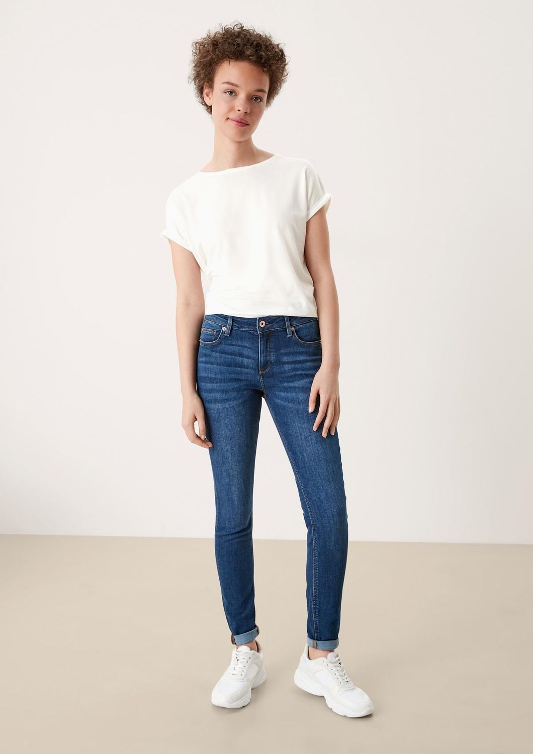 QS T-Shirt Basic kurzarm, Rundhals, modernes günstig online kaufen