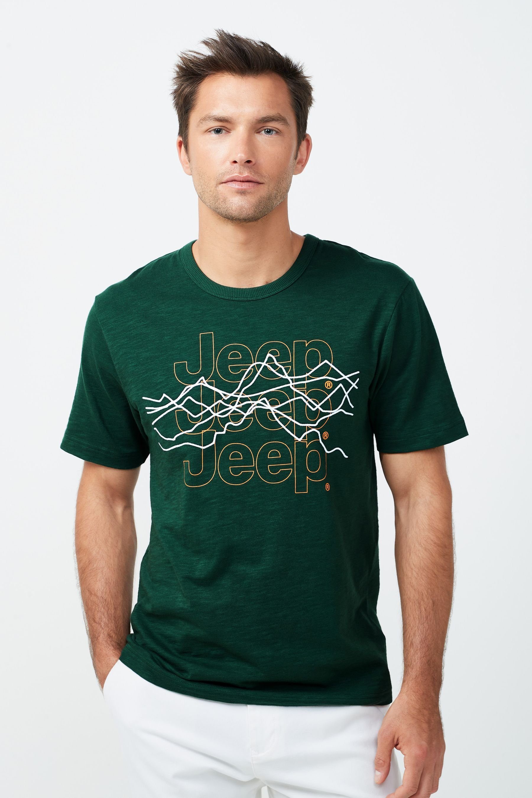 Green Jeep T-Shirt License T-Shirt (1-tlg) Next
