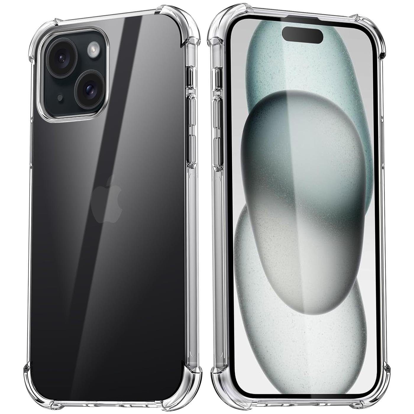 CoolGadget Handyhülle Anti Shock Rugged Case für Apple iPhone 15 6,1 Zoll, Slim Cover Kantenschutz Schutzhülle für iPhone 15 Hülle Transparent – Bild 2 von 5
