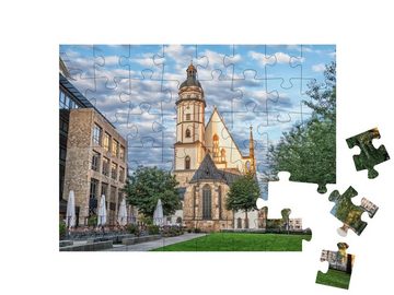 puzzleYOU Puzzle Thomaskirche in Leipzig, Sachsen, Deutschland, 48 Puzzleteile, puzzleYOU-Kollektionen Leipzig, Deutsche Städte