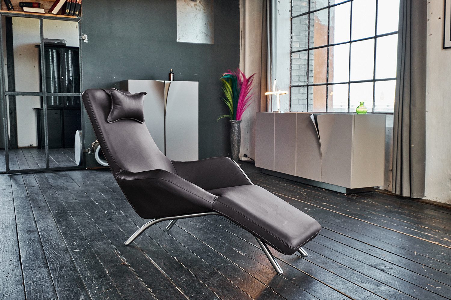 KAWOLA Relaxliege CAVAL, Leder verschiedene Farben günstig online kaufen