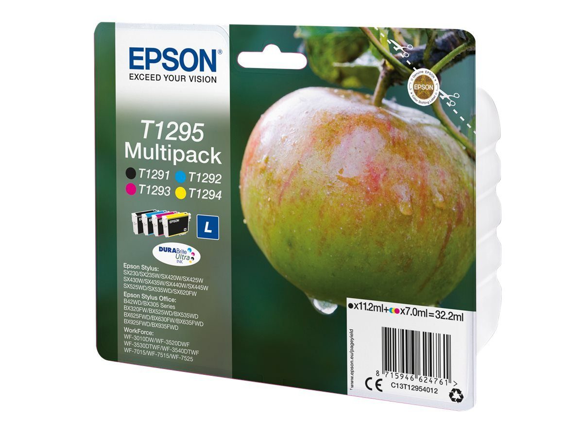EPSON T1295 Multipack 4er Pack L Größe Schwarz, Gelb, Cyan, Magenta Ti Tintenpatrone