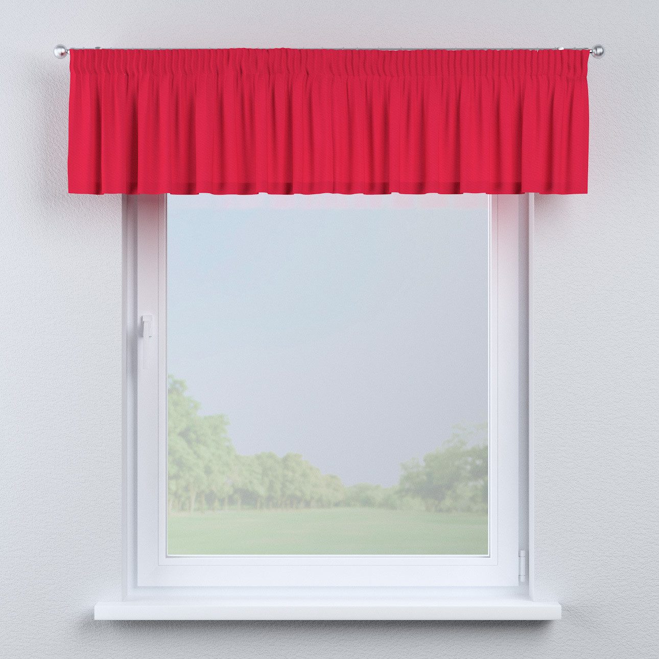 Kurzgardine mit Kräuselband, rot, 390 x 40 cm, Quadro (136-19) günstig online kaufen