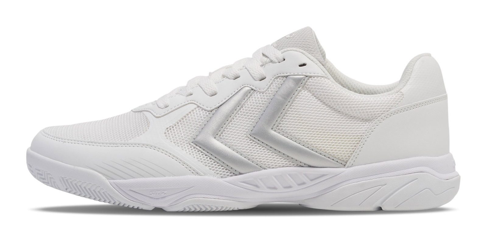hummel Hallen-Indoorschuhe AEROTEAM III weiss/silbergrau Herren Badmintonschuh