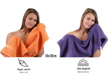 Betz Handtuch Set 10-TLG. Handtuch-Set Classic, 100% Baumwolle, (Set, 10-tlg), Farbe lila und orange