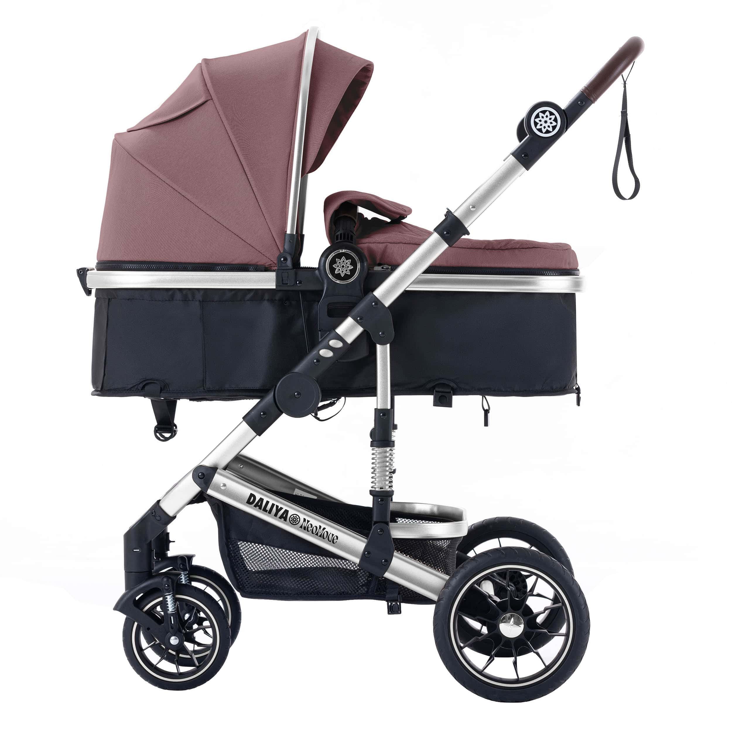 Daliya® Kombi-Kinderwagen NEOMOVE 2in1 Коляски, Buggy und Babywanne in einem, Babywanne und Sportsitz, Alu-Rahmen, Großer Einkaufskorb