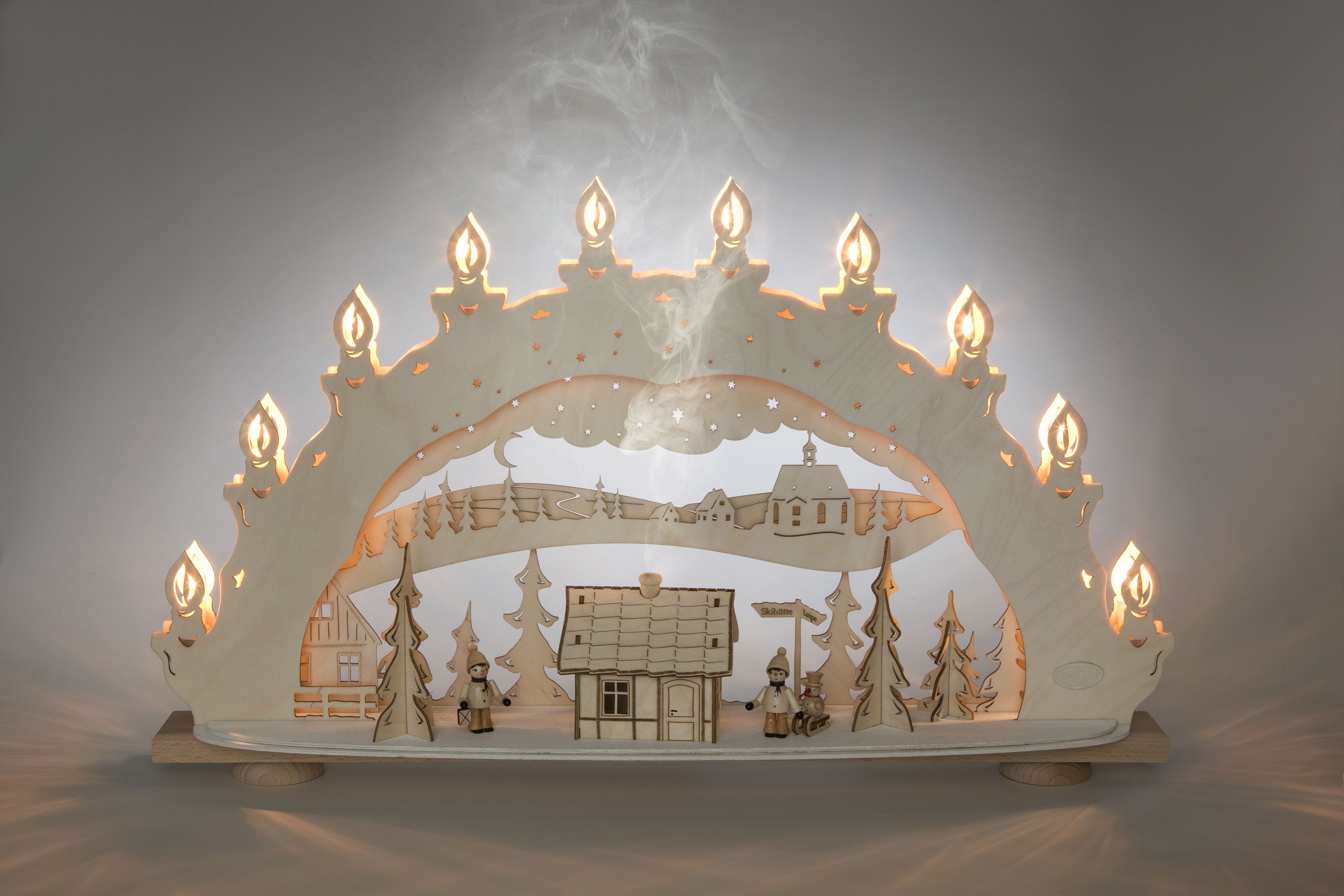 Lichterbogen Schwibbogen Winterzauberland Länge ca 66cm NEU