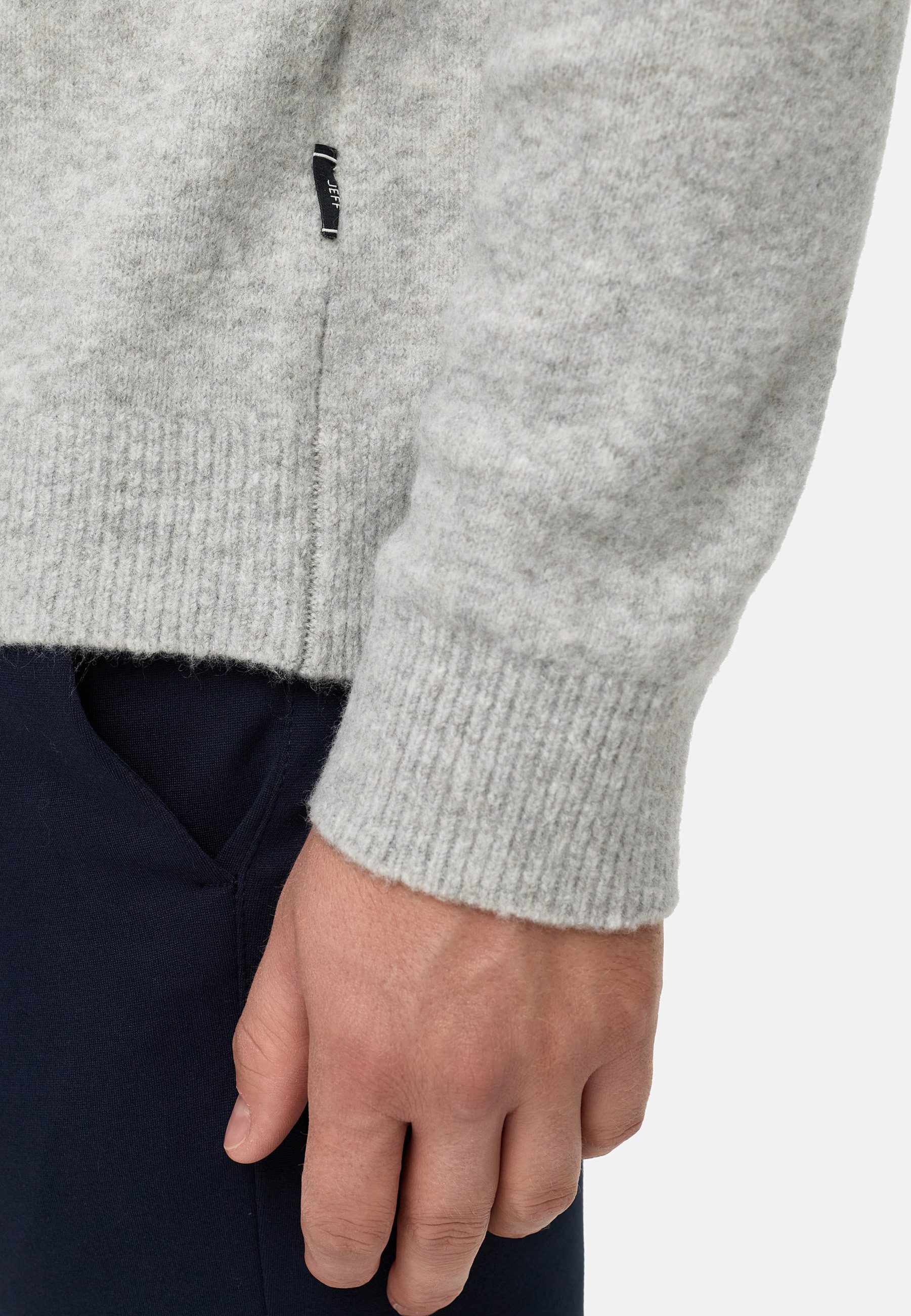 Jeff Strickpullover Herren JFCollin turtle Pullover Herrenpullover Stehkragenpullover aus Strick mit Rippbündchen