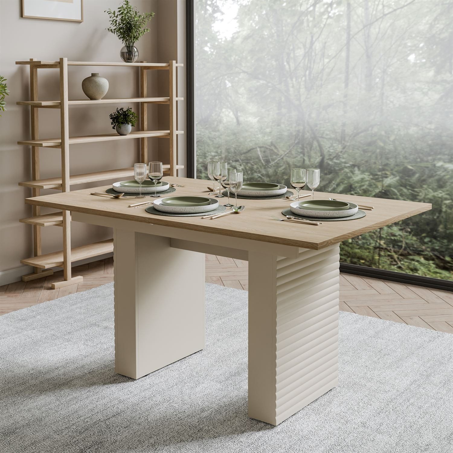 Lookway Esstisch FLORENCE 140-180 cm Ausziehbarer Tisch für Esszimmer (1x Tisch), Breite: 140-180 cm