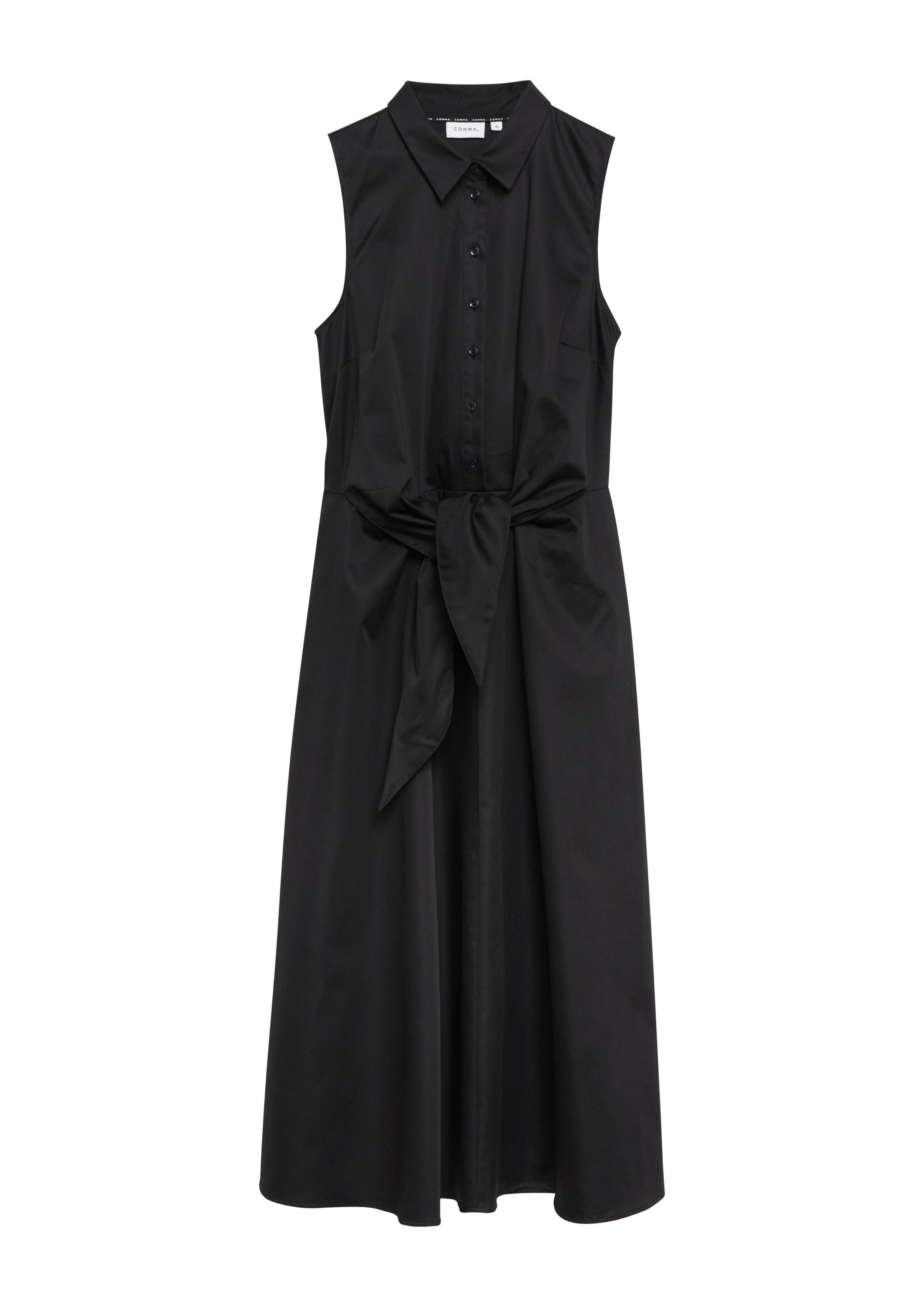 comma Midikleid Kleid Popelinekleid mit Schleifendetail