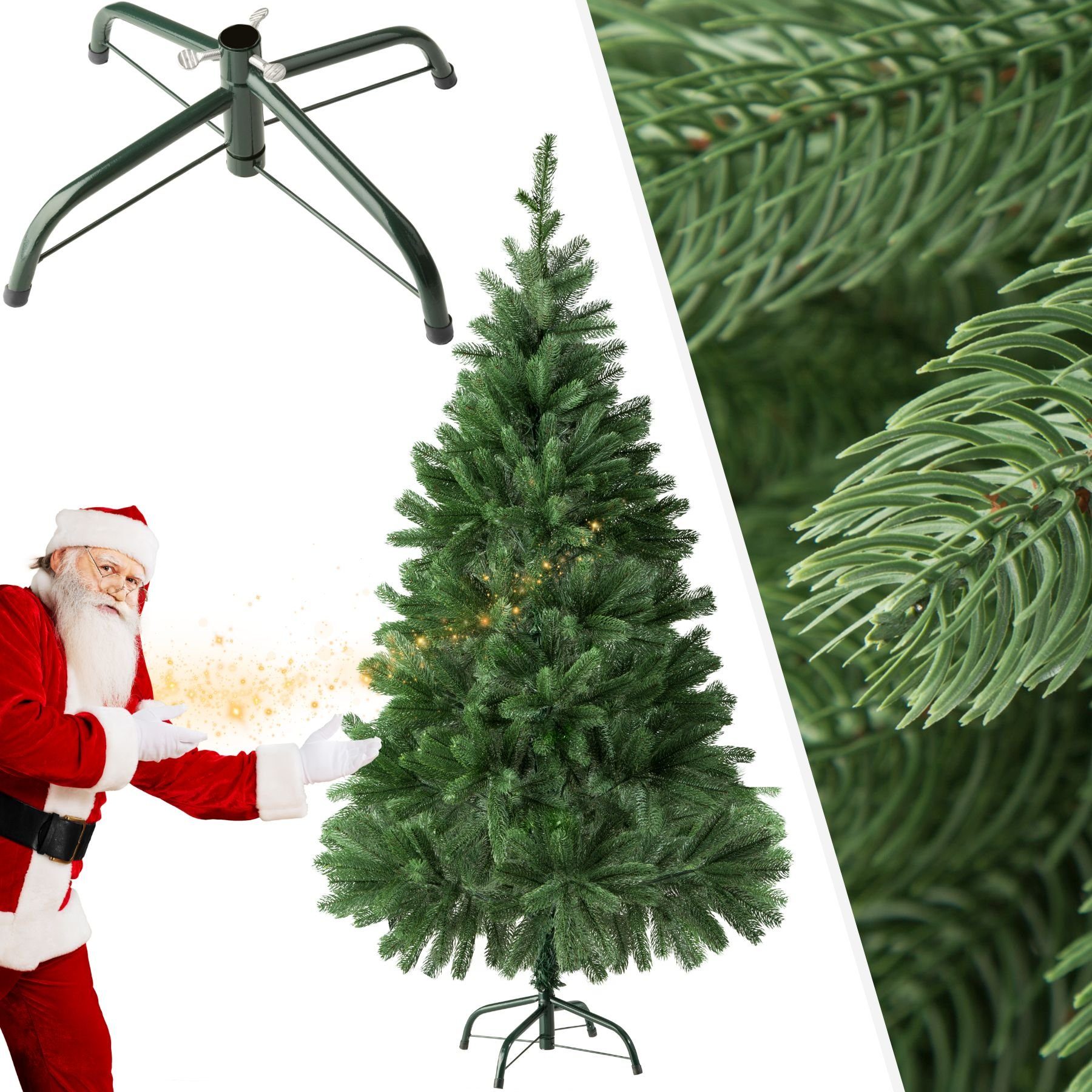 Künstlicher Weihnachtsbaum Christbaum künstlich Tannenbaum 140-180cm Grün