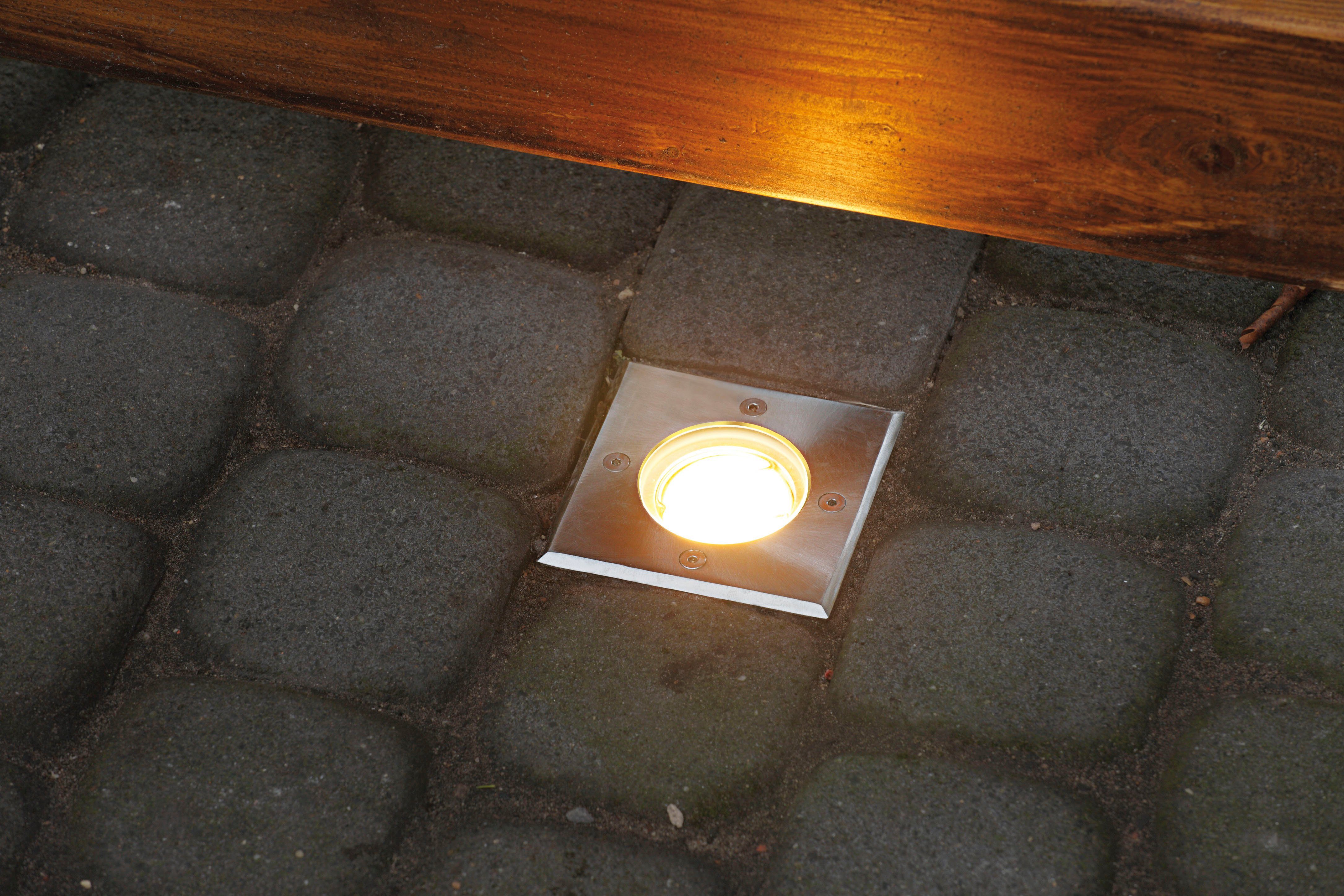 HEITRONIC Einbauleuchte Potsdam, ohne Leuchtmittel, Bodenlampe, Bodeneinbauleuchte, begehbar, staub- und wasserdicht