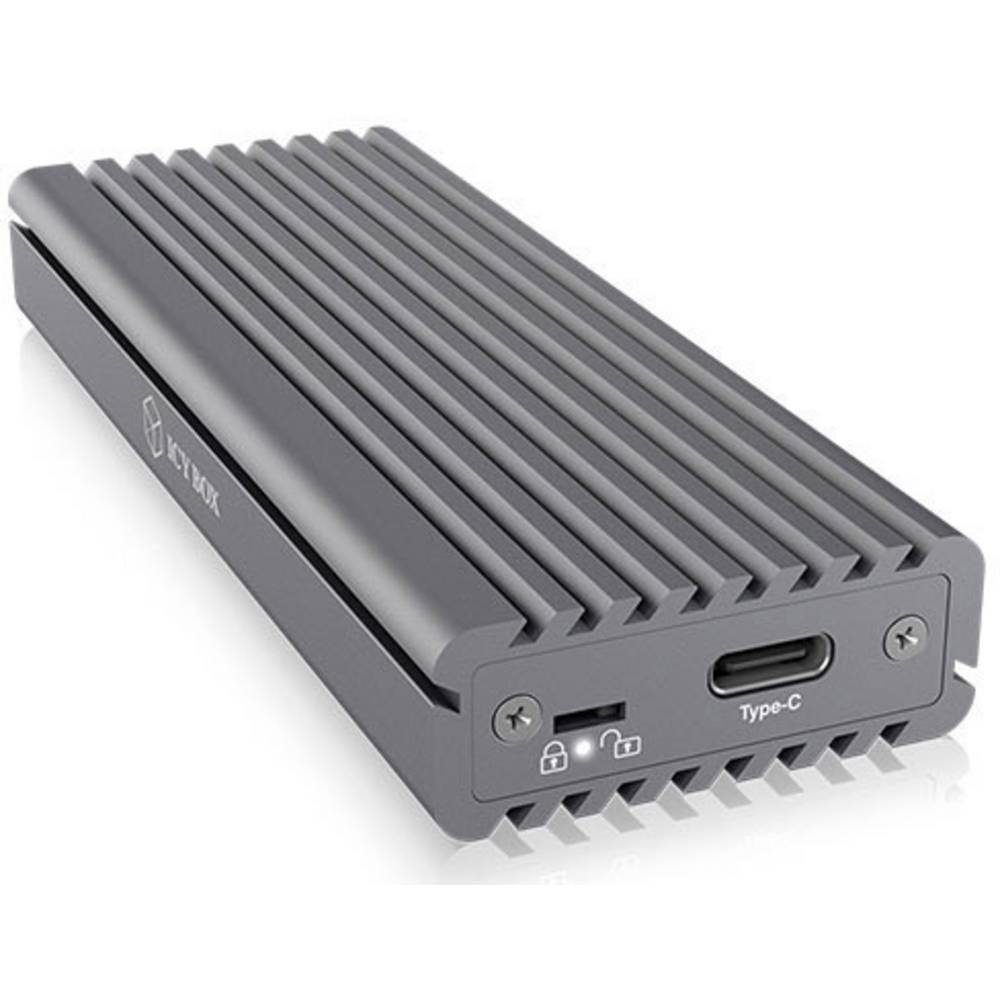 ICY BOX Festplatten-Gehäuse M.2 NVMe SSD Gehäuse mit Schreibschutz IB-1817M-C31 USB 60509, Schreibschutzschalter