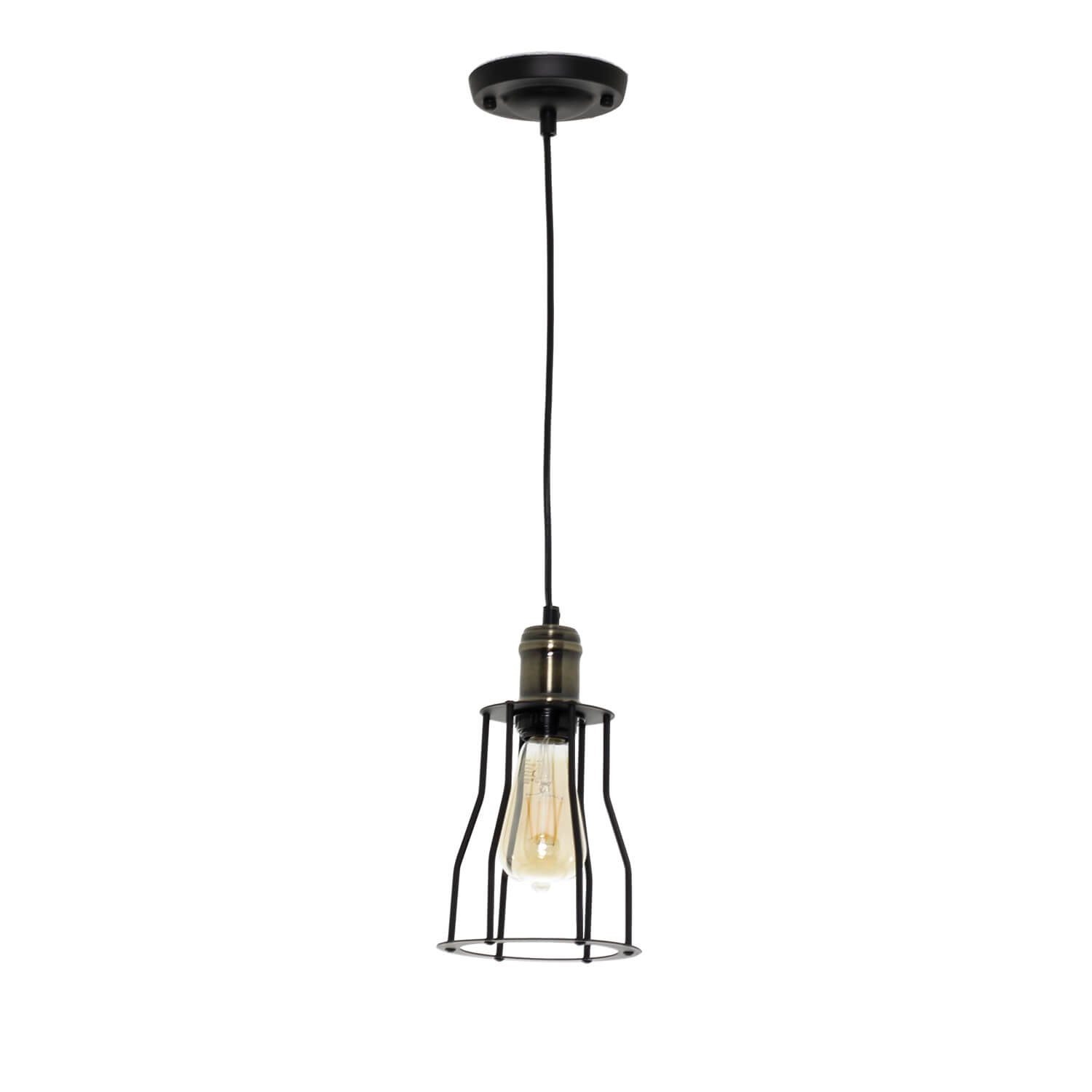 Licht-Erlebnisse Pendelleuchte OXFORD, ohne Leuchtmittel, Esstischlampe hängend Industrial Design