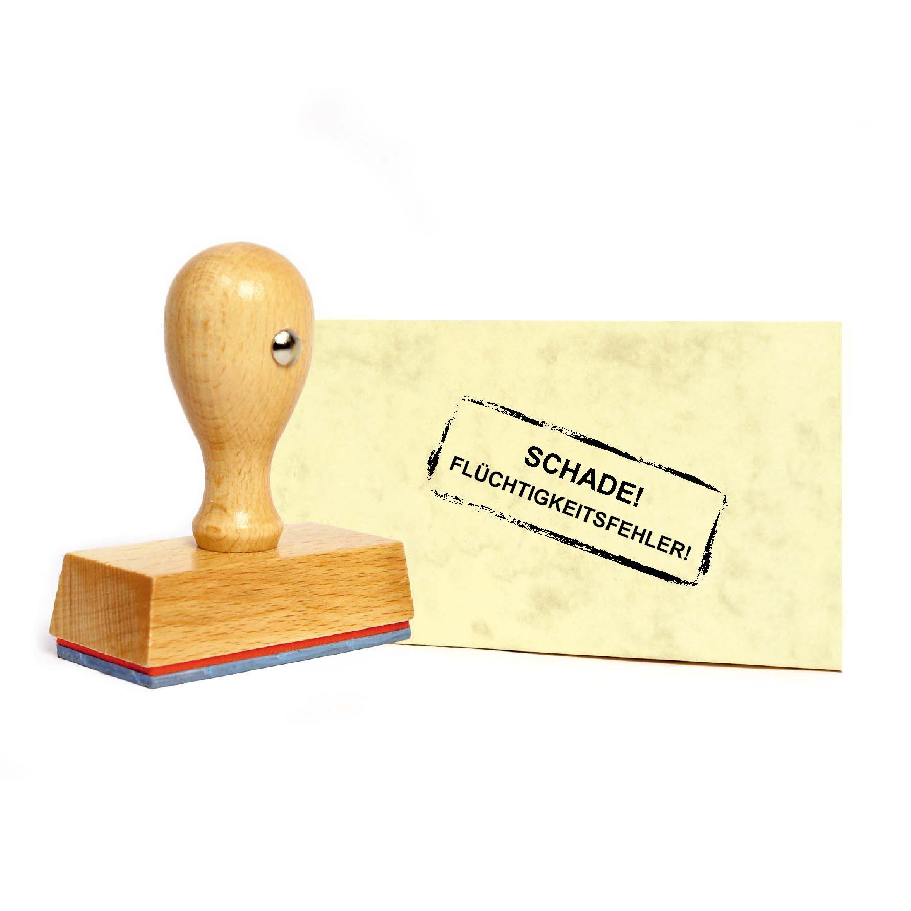 Dekolando Stempel Lehrerstempel SCHADE FLÜCHTIGKEITSFEHLER Bürostempel