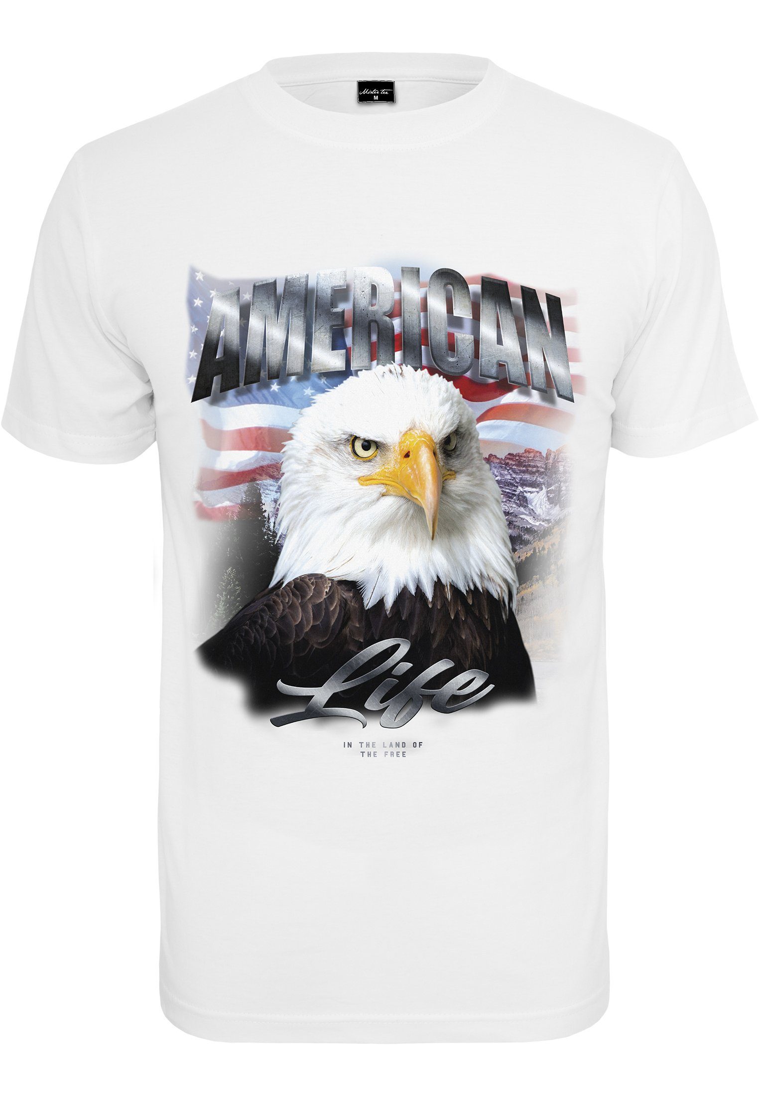 MisterTee T-Shirt Herren American Life Eagle Tee (1-tlg) white