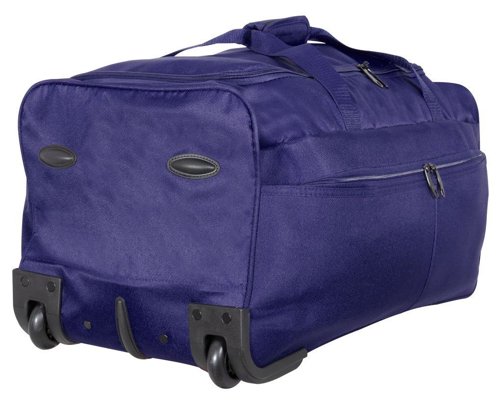 Trendyshop365 Reisetasche Brooklyn Tasche 2 (Trolley, Liter, Herren), und Damen 70 leichte Rollen Trolleygriff 65x35x30cm, XL mit blau und für
