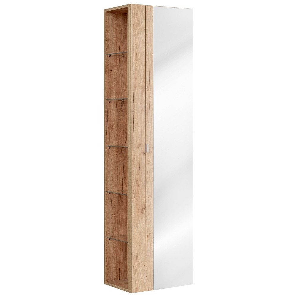 Lomadox Hochschrank TOSKANA-56 Badezimmer mit Spiegel günstig online kaufen