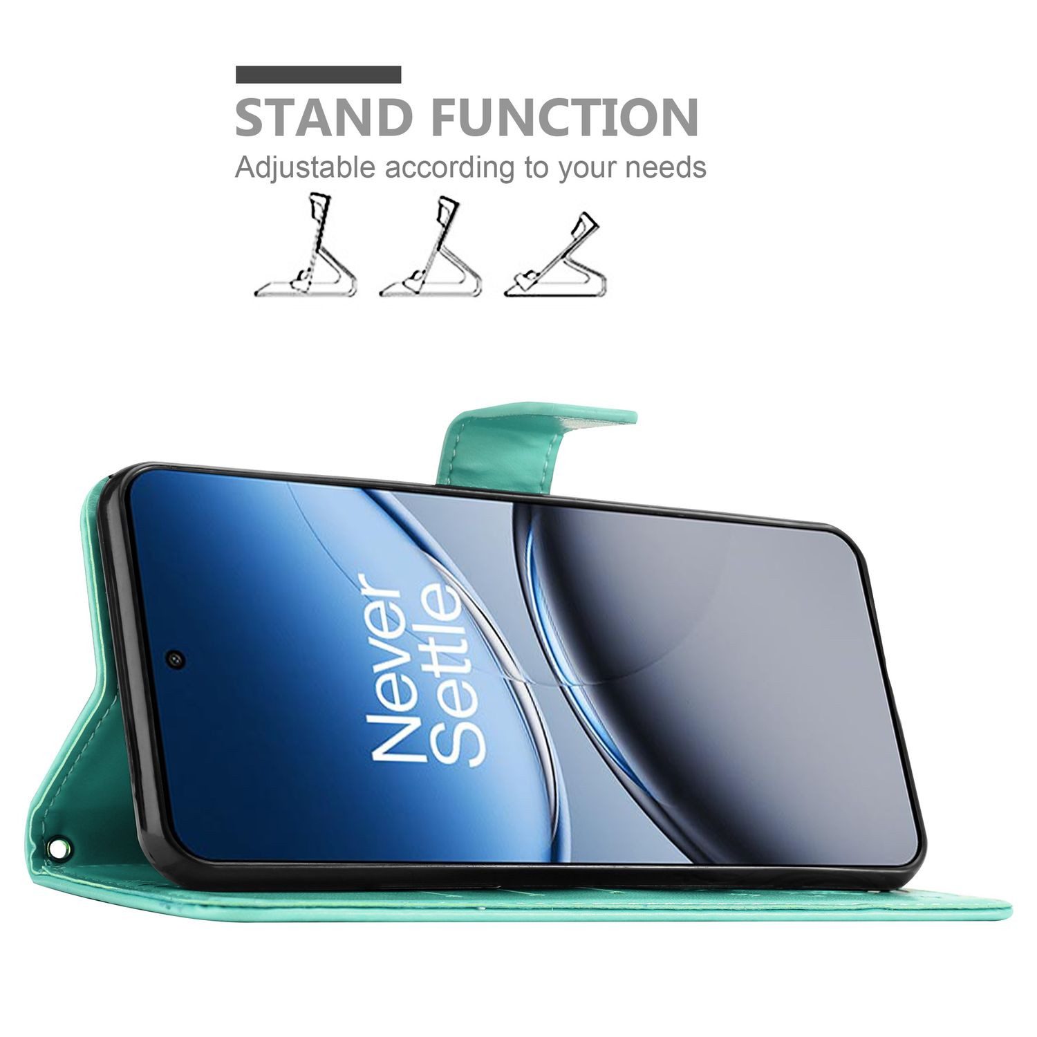 Cadorabo Handyhülle für OnePlus Nord 4 Hülle OnePlus Nord 4, Hülle Schutzhülle Blumen Flower mit Standfunktion Kartenfach Magnet