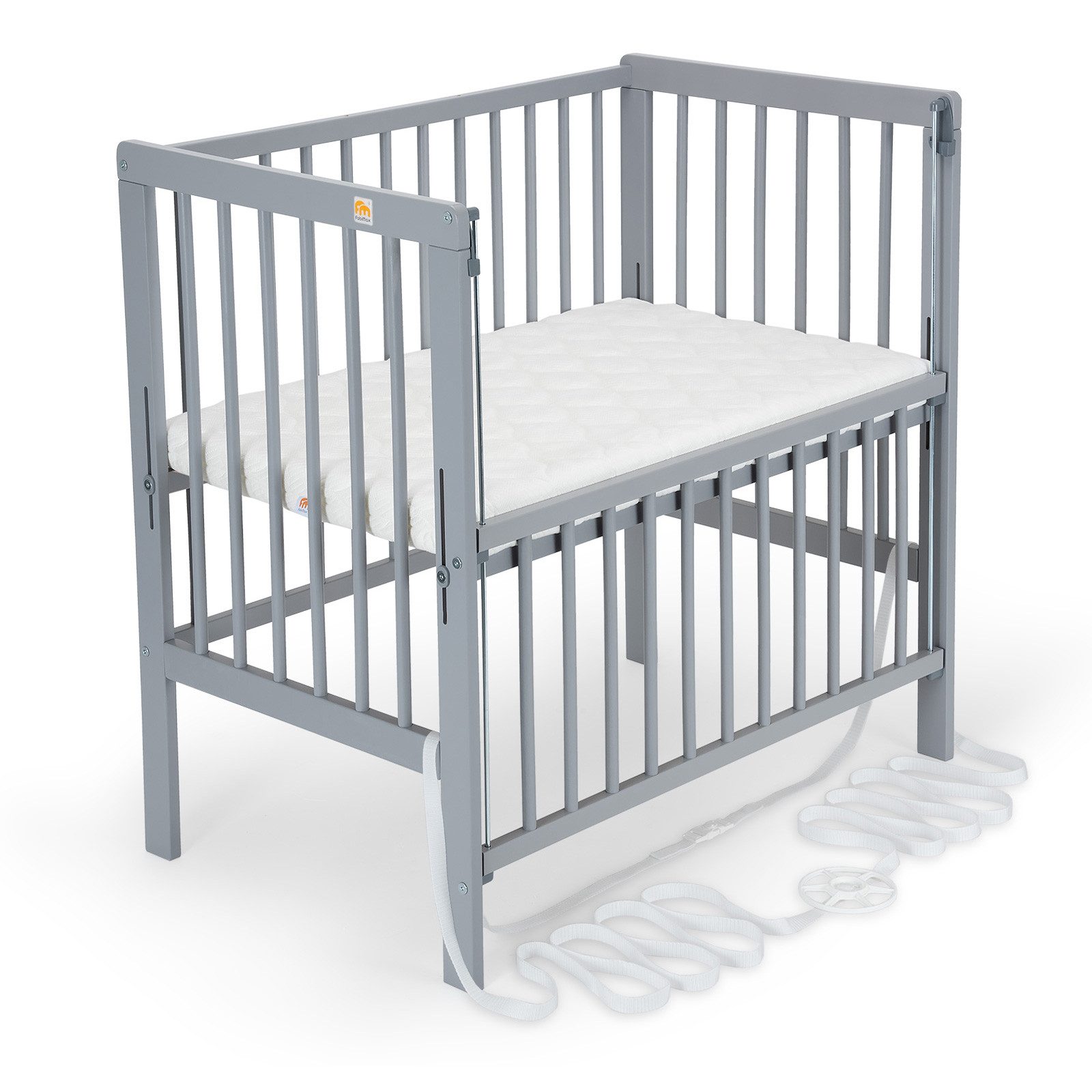FabiMax Beistellbett Flex grau, 2in1, Beistellbett günstig online kaufen