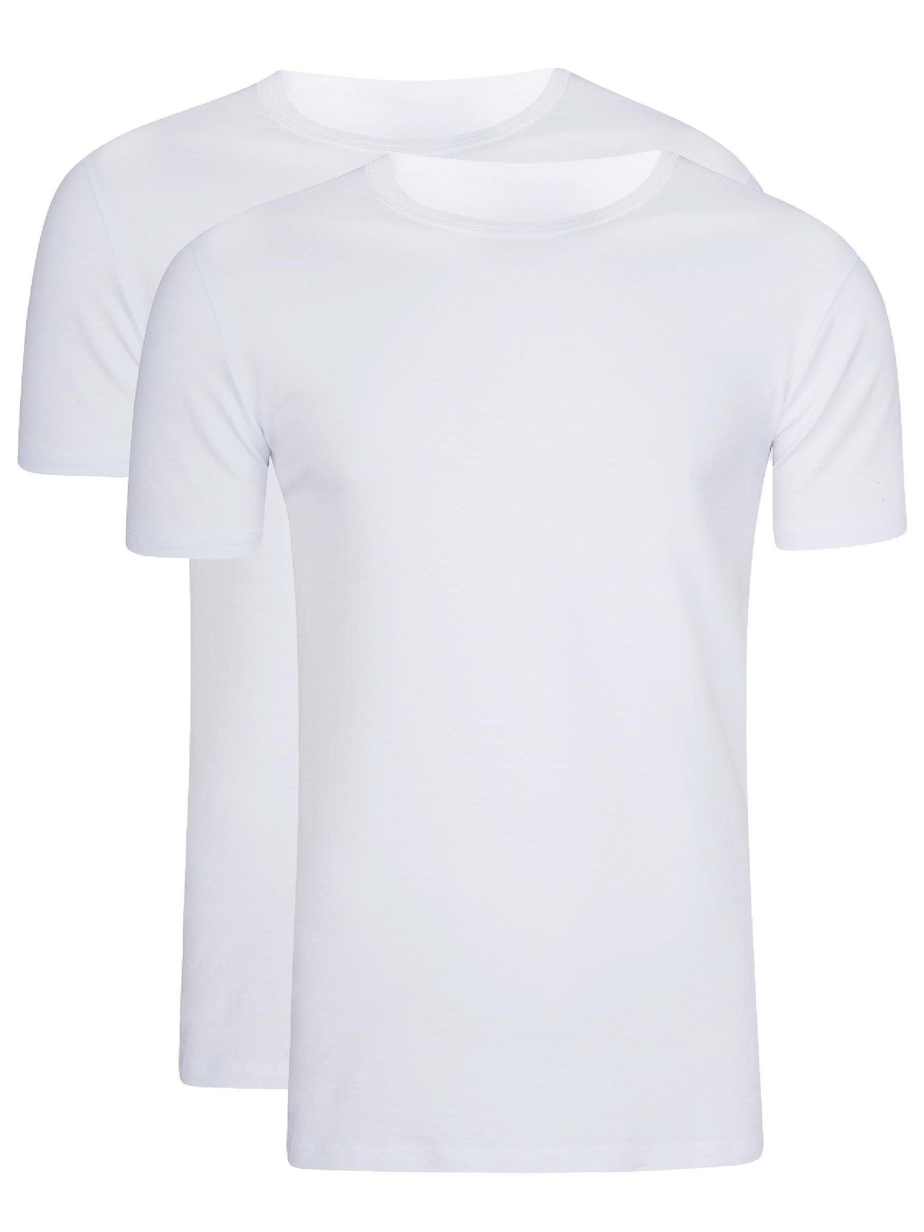 WE Fashion T-Shirt (2-tlg) Weiß