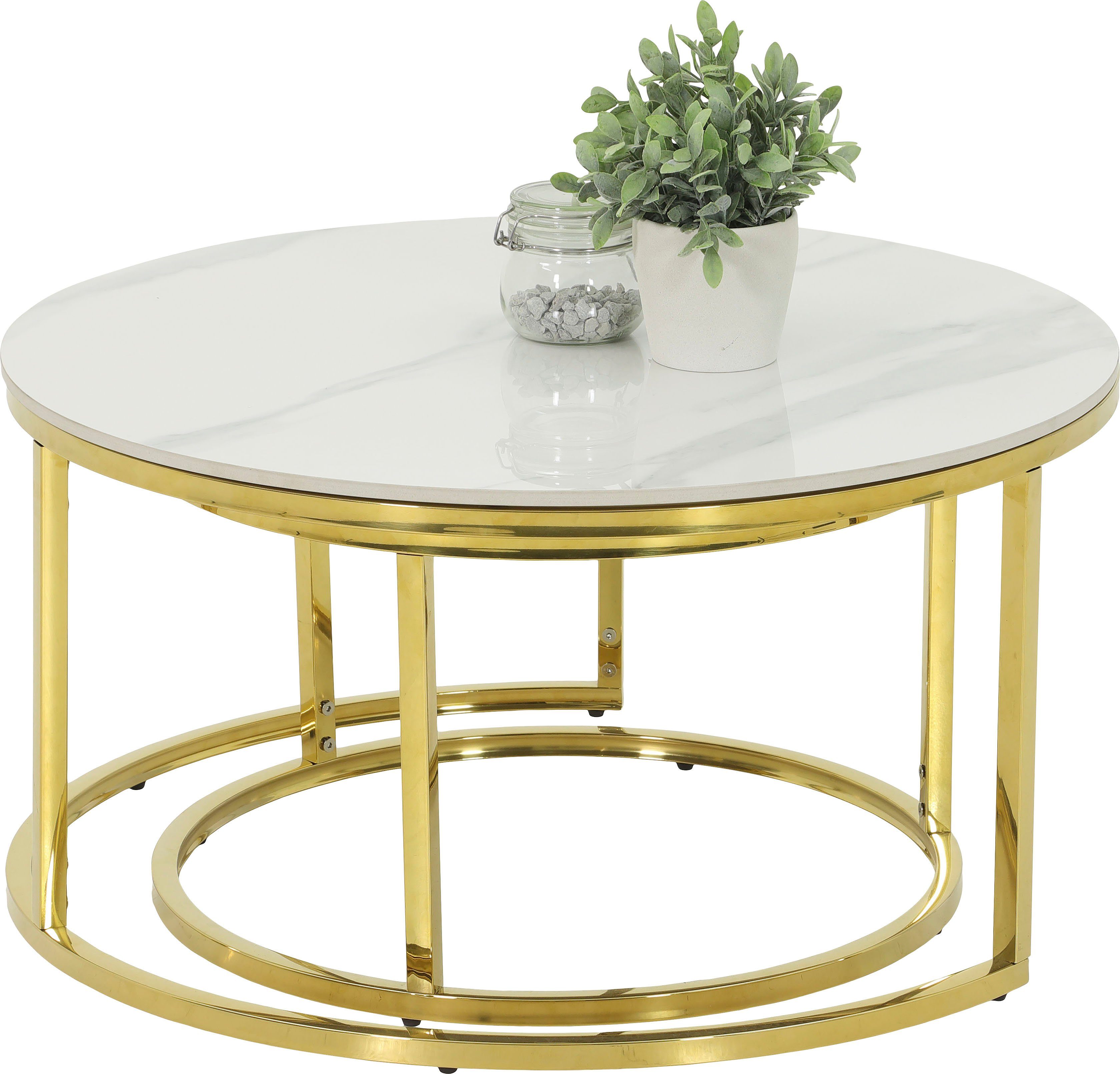 HELA Satztisch LUIS Topseller, Couchtisch rund (Set, 2-St), 2er Set, 12mm S günstig online kaufen