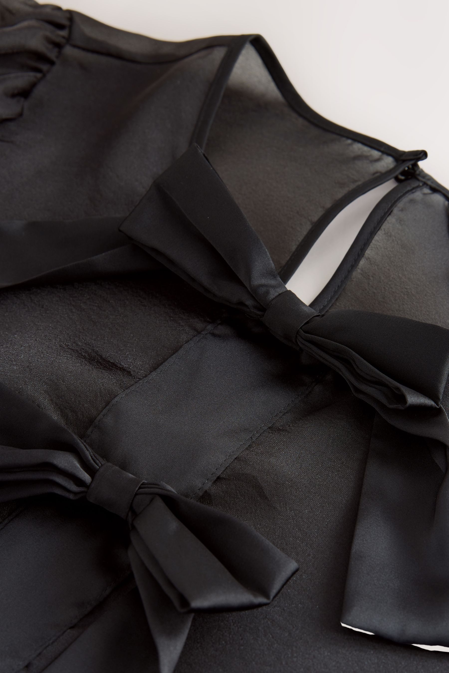 Next Kurzarmbluse Schluppenbluse mit transparenten Puffärmeln (1-tlg)