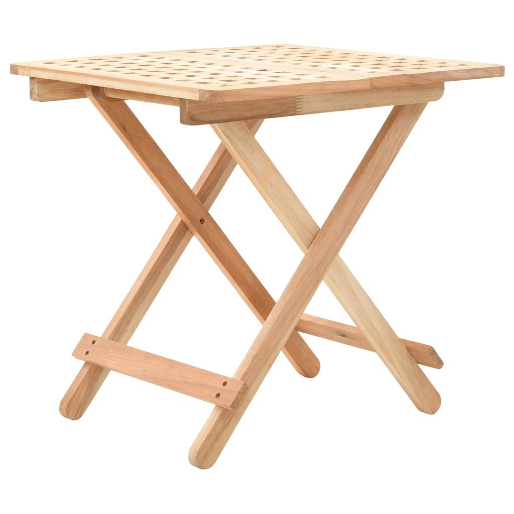 vidaXL Beistelltisch Klappbarer Beistelltisch Walnussholz Massiv 50x50x49 cm