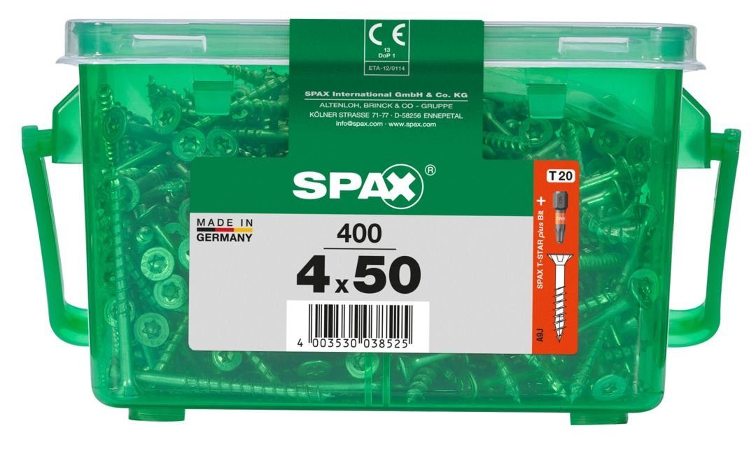 SPAX Holzbauschraube Spax Universalschrauben 4.0 x 50 mm TX 20 Senkkopf