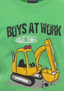 KIDSWORLD Shirt & Shorts (Spar-Set, 2-tlg., T-Shirt+Sweatbermudas) BOYS AT WORK