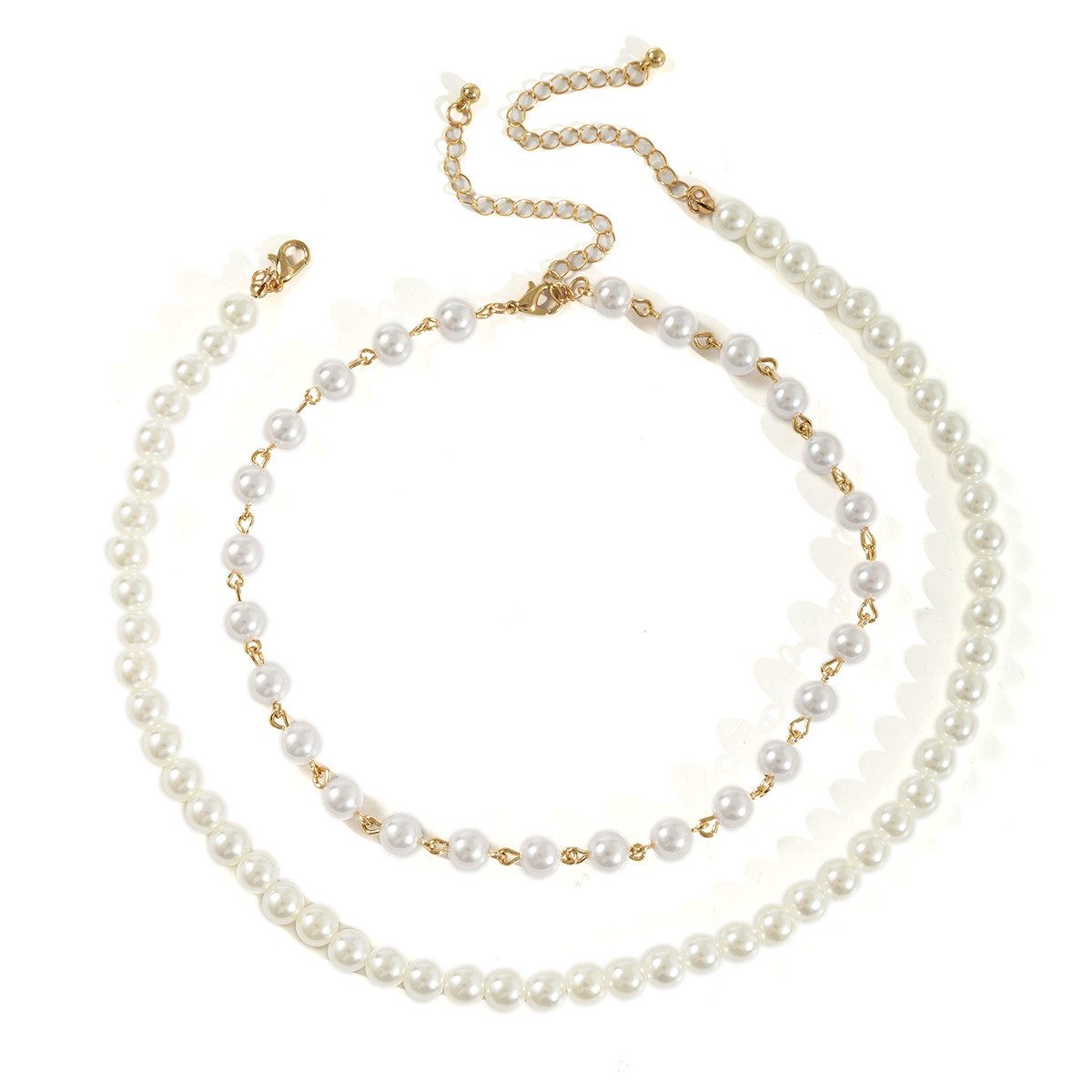 KARMA Perlenketten-Set 2er Set Perlenkette Weiß günstig online kaufen