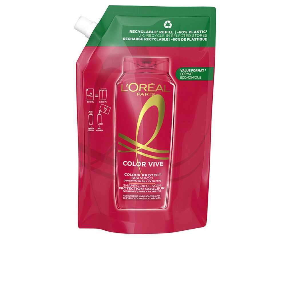 L'Oreal Deutschland Haarpflege-Set ELVIVE COLOR-VIVE Schutzshampoo, Nachfüllpackung, Öko-Pack