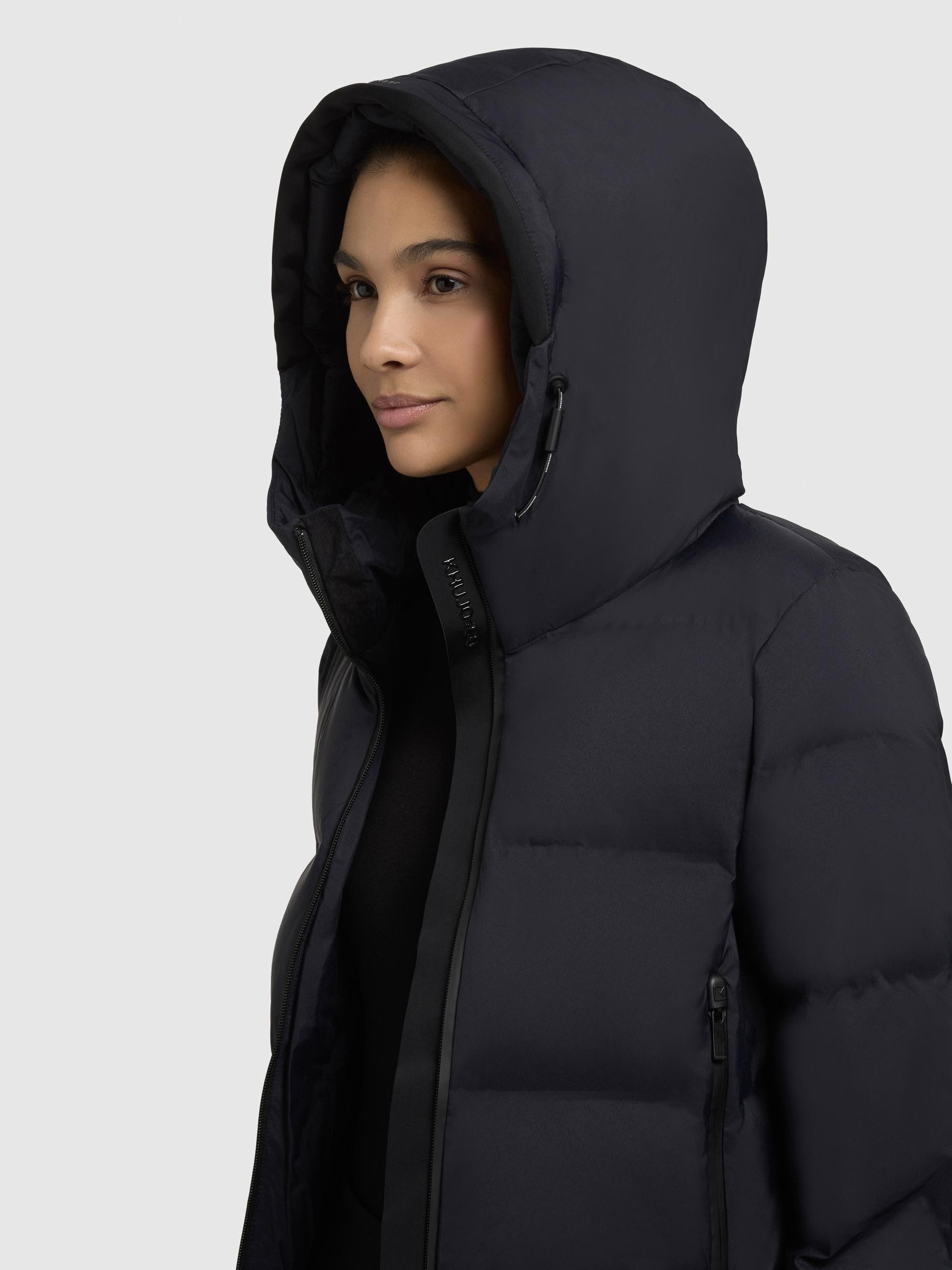 khujo Winterjacke Liev-YM Warme gesteppte Damen Kapuzenjacke