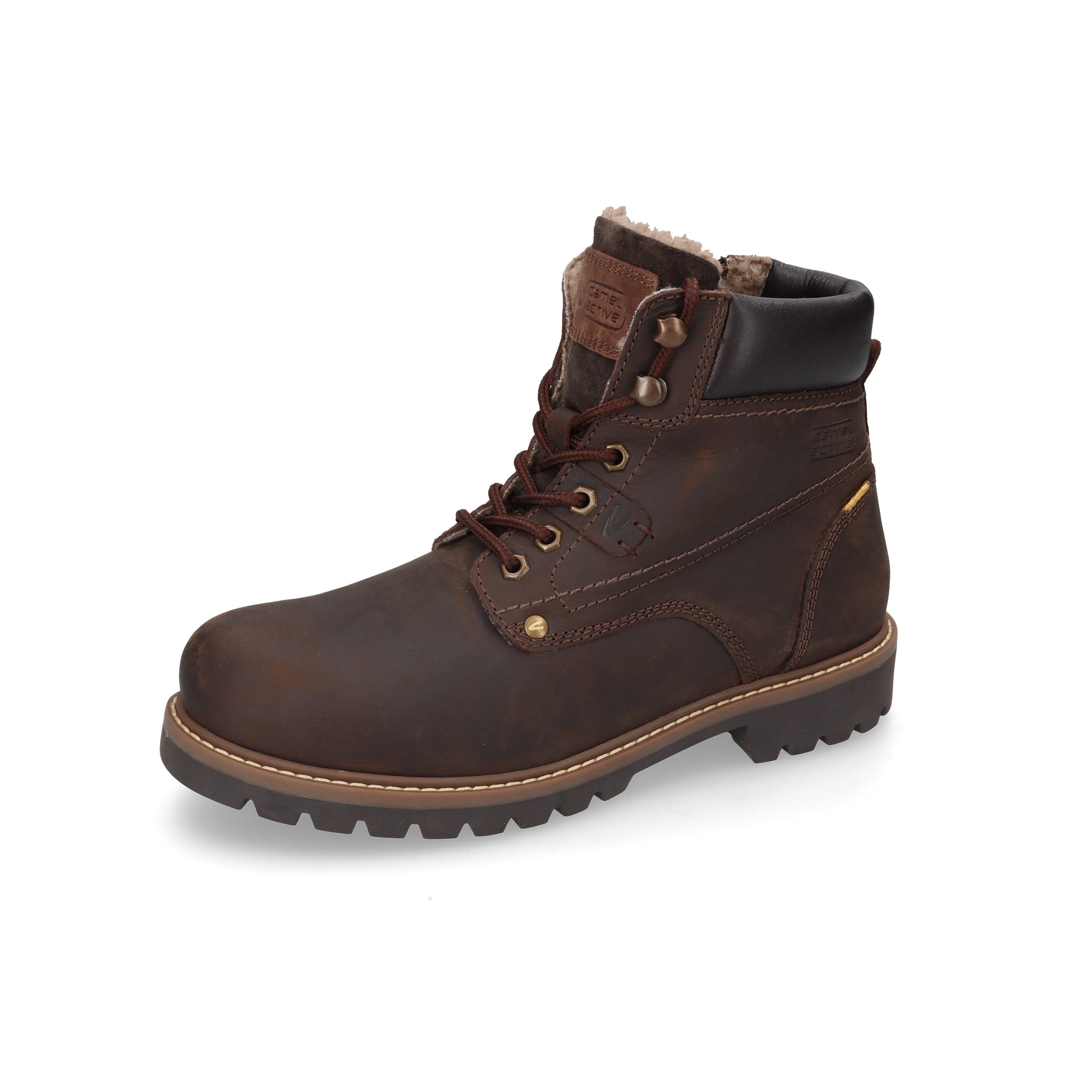 camel active Winterboots Schnürstiefel mit Profilsohle und Warmfutter günstig online kaufen