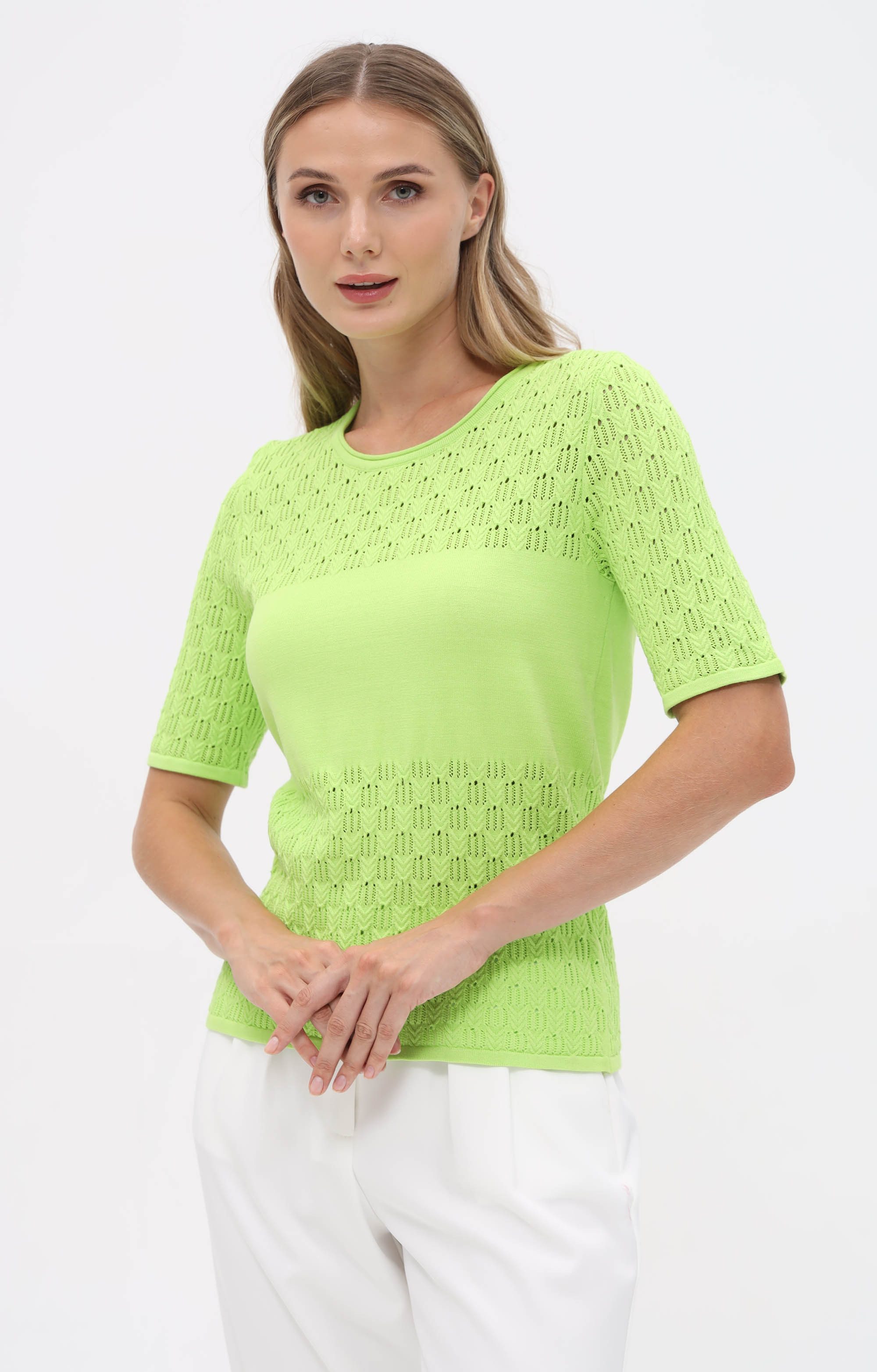 Passioni T-Shirt mit Strukturmuster günstig online kaufen