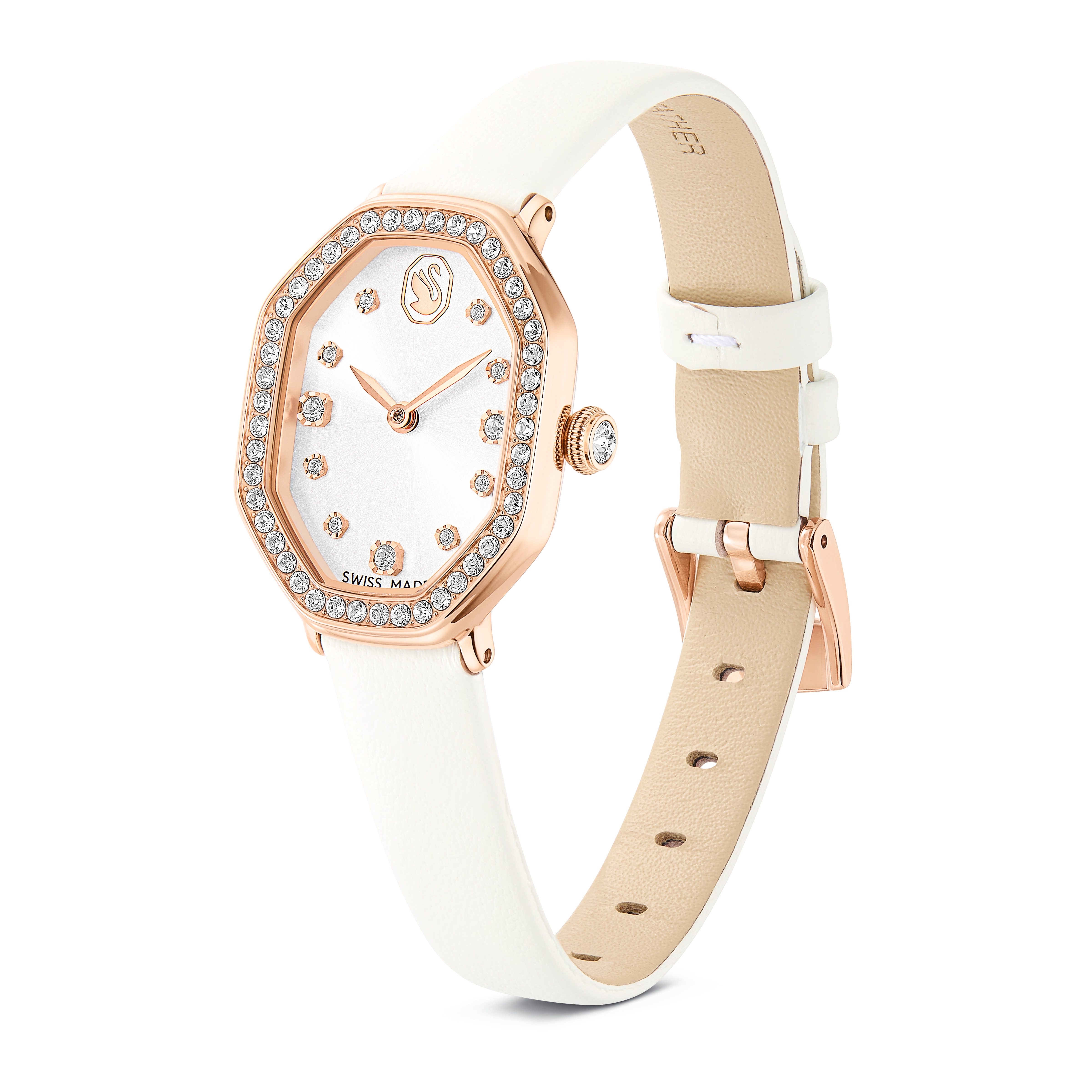 Swarovski Quarzuhr DEXTERA 5730208, Armbanduhr, Damenuhr, Swiss Made, Lederarmband, analog