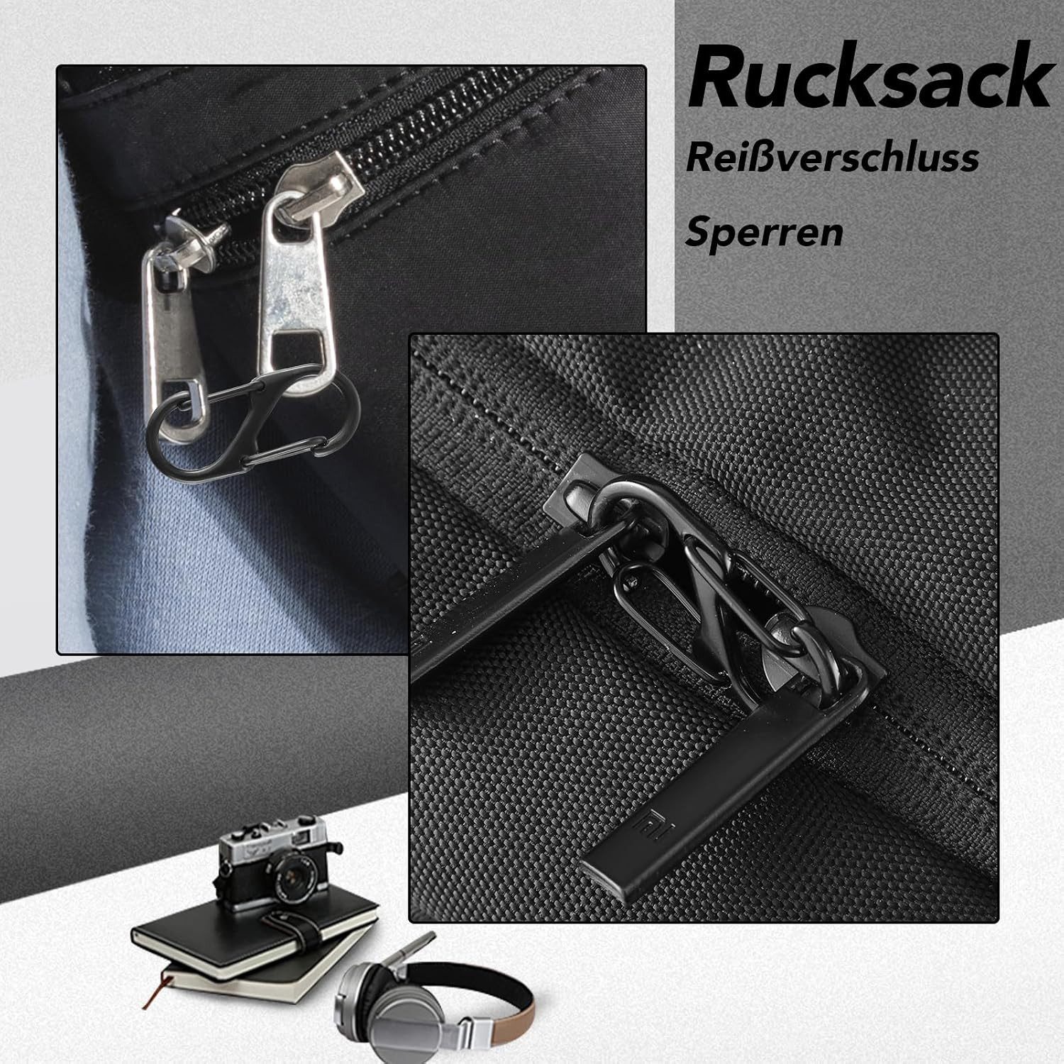 FELIXLEO Karabiner 30 Stück S-Haken Karabiner, 32 mm, Mini, Metall, Schwarz, (1 St)