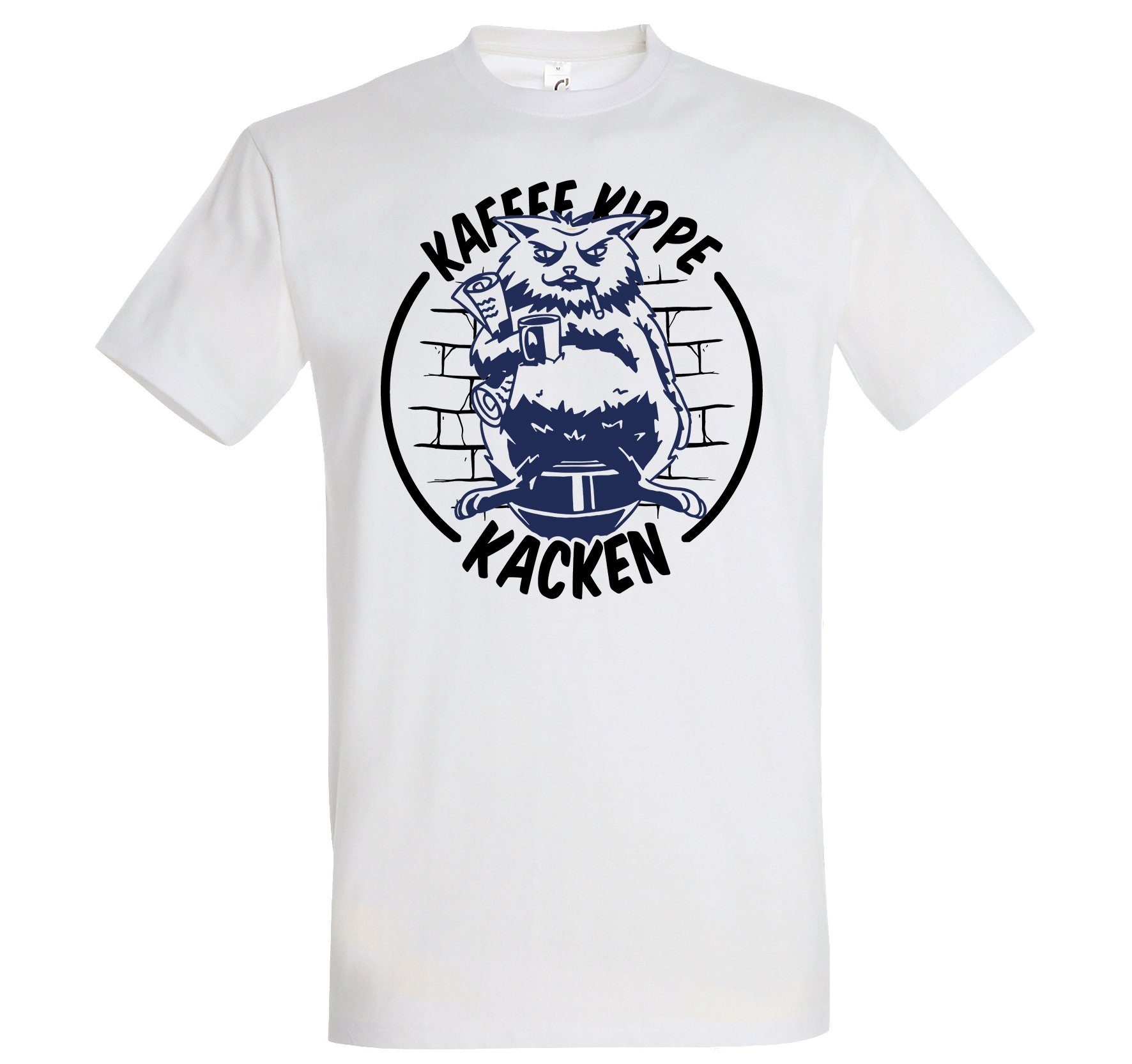 Print-Shirt "Kaffee Kippe K*cken" Herren T-Shirt
