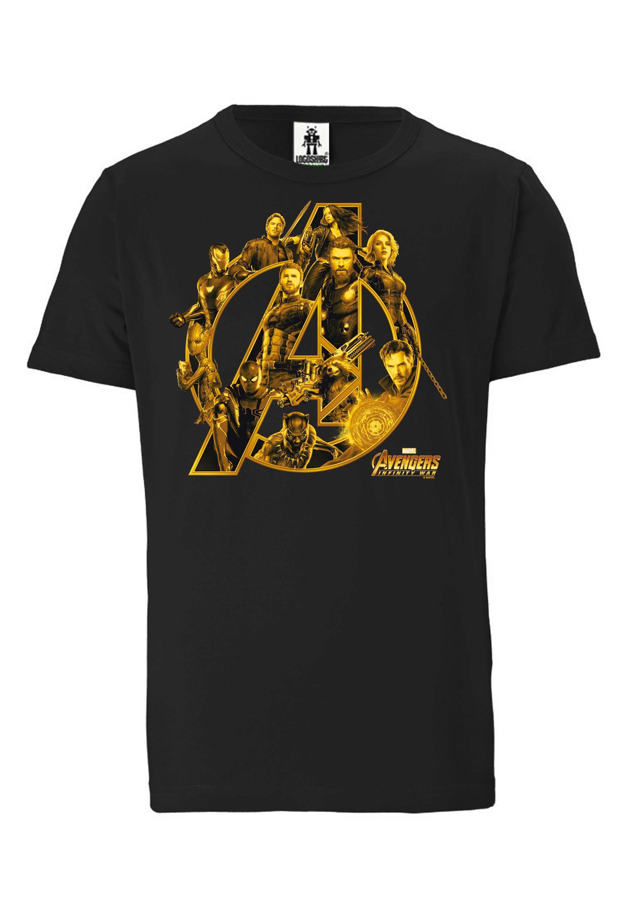 LOGOSHIRT T-Shirt Marvel - Avengers Avengers-Print War mit coolem - Infinty