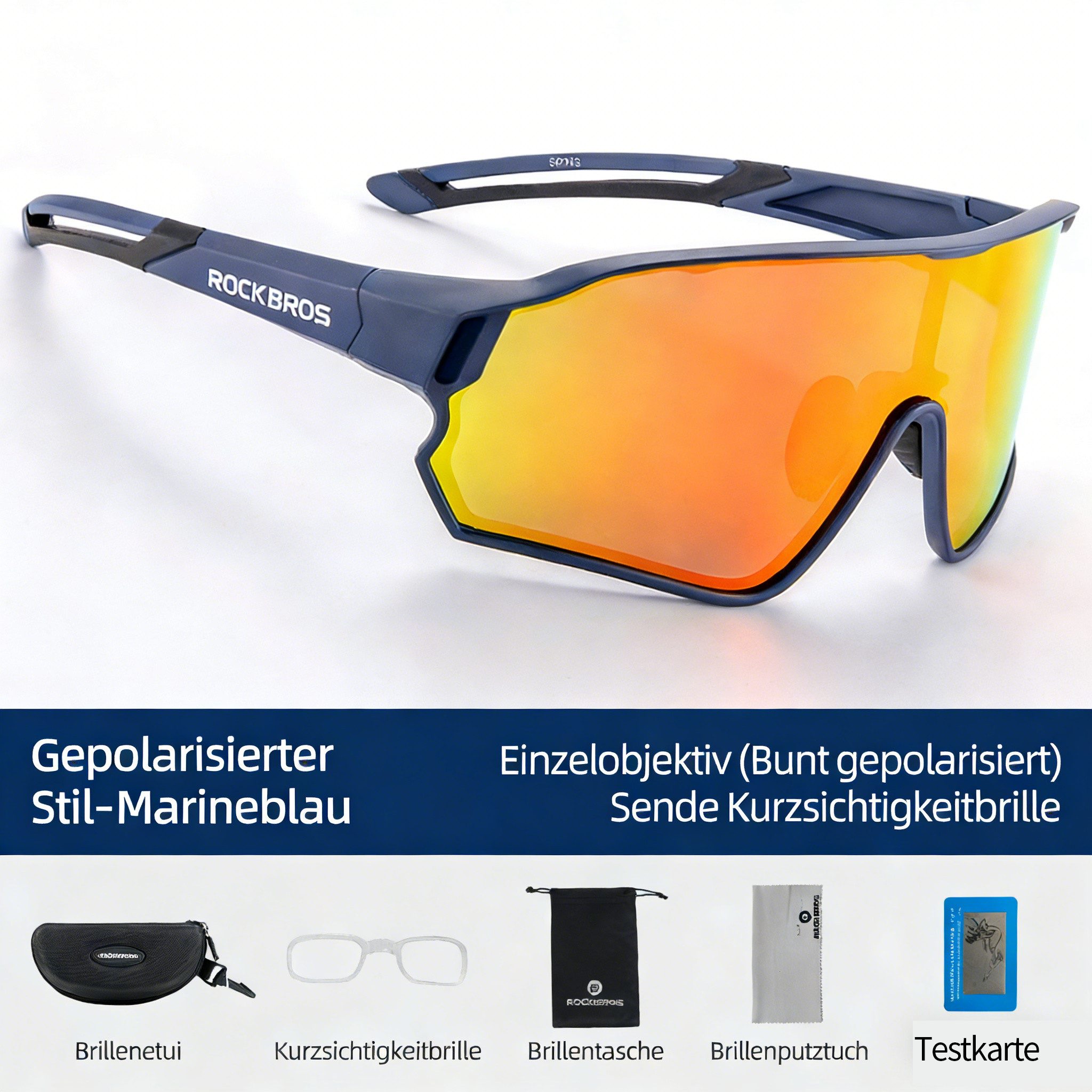 ROCKBROS Sonnenbrille Polarized Fahrradbrille – Leichte UV400 Sport Sonnenb günstig online kaufen