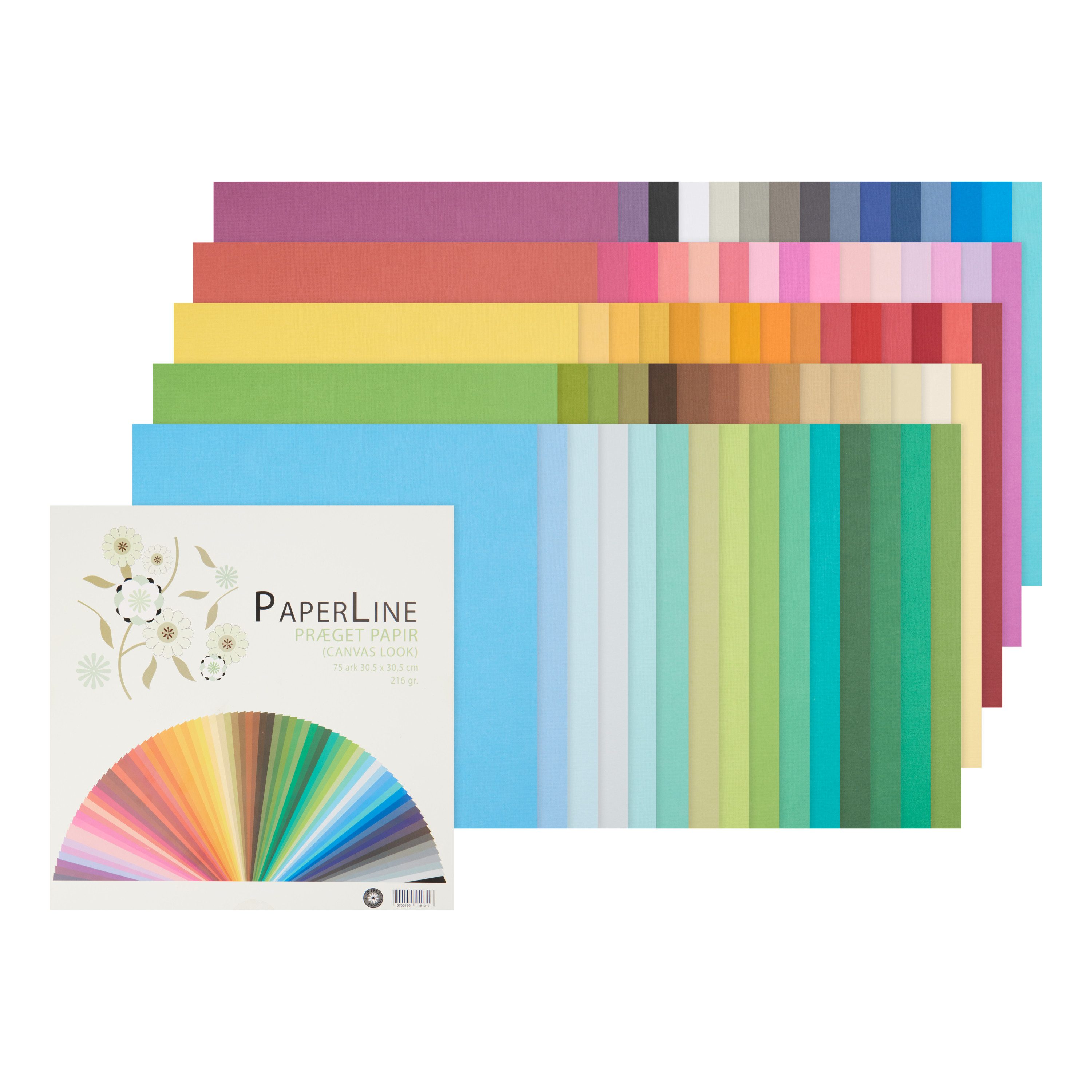 Papierkarton Papier-Set Colorful, 75 Blatt