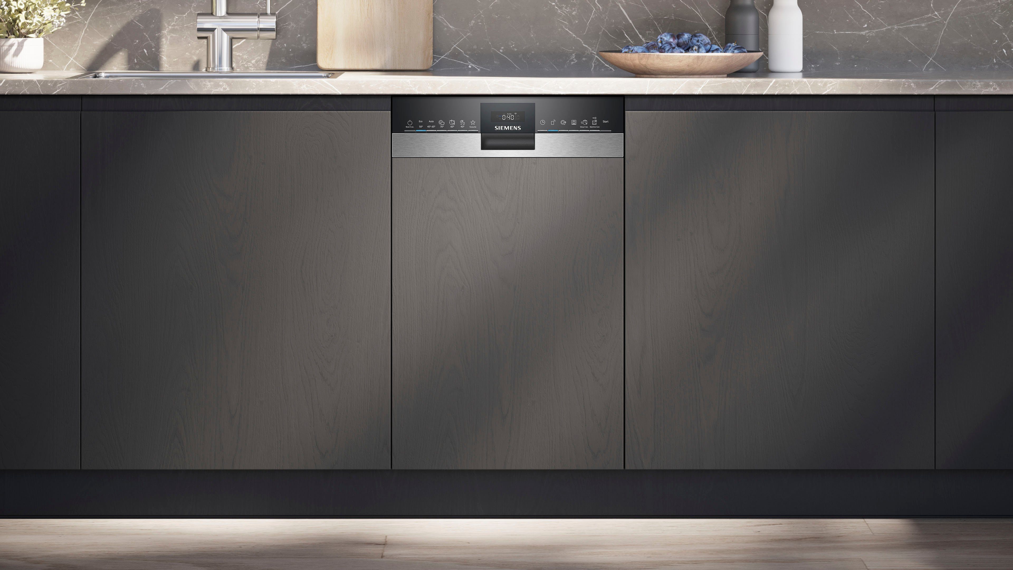 SIEMENS teilintegrierbarer Geschirrspüler iQ500 SR55ZS10ME, 10 Maßgedecke, Schonende und effiziente Trocknung dank Zeolith® Technologie