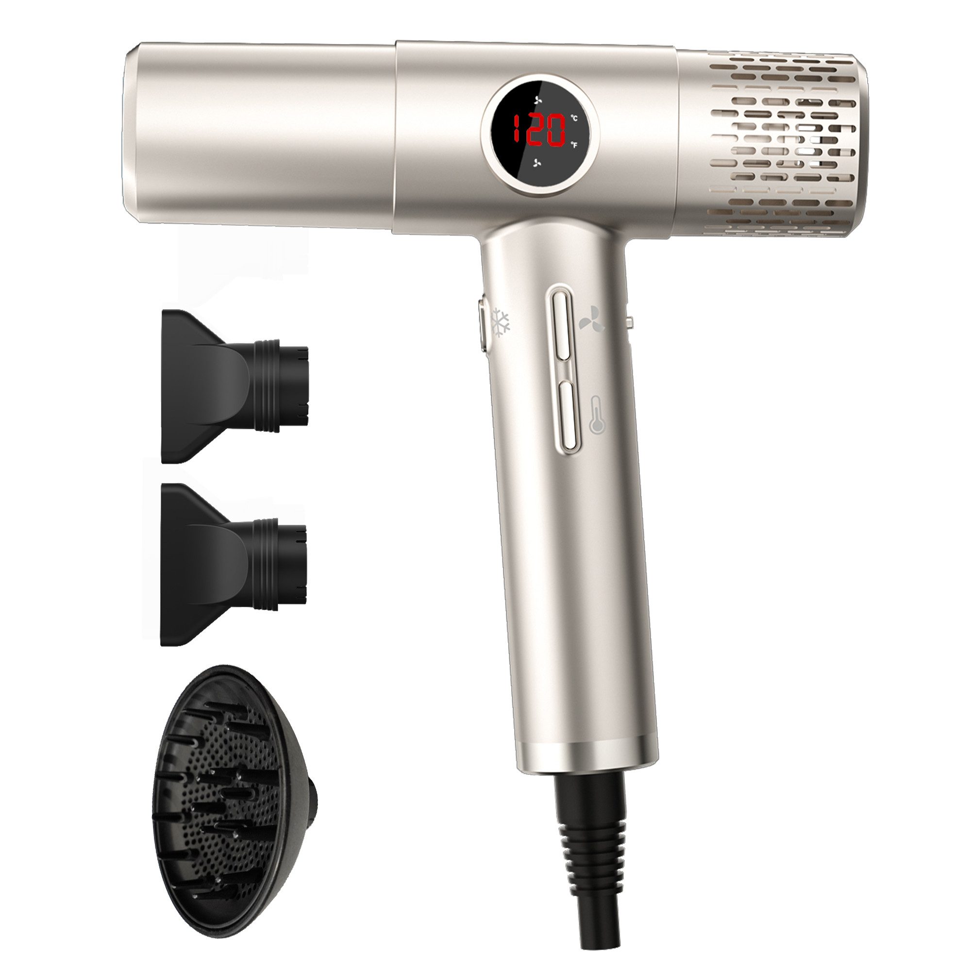 Fanttik Haartrockner Ionic-Hochgeschwindigkeits Hair Dryer,Elektrischer Haartrockner, 1800 W, 4er set, 1800 W, 200 Millionen negativen Ionen Haarföhn, für alle Haartypen